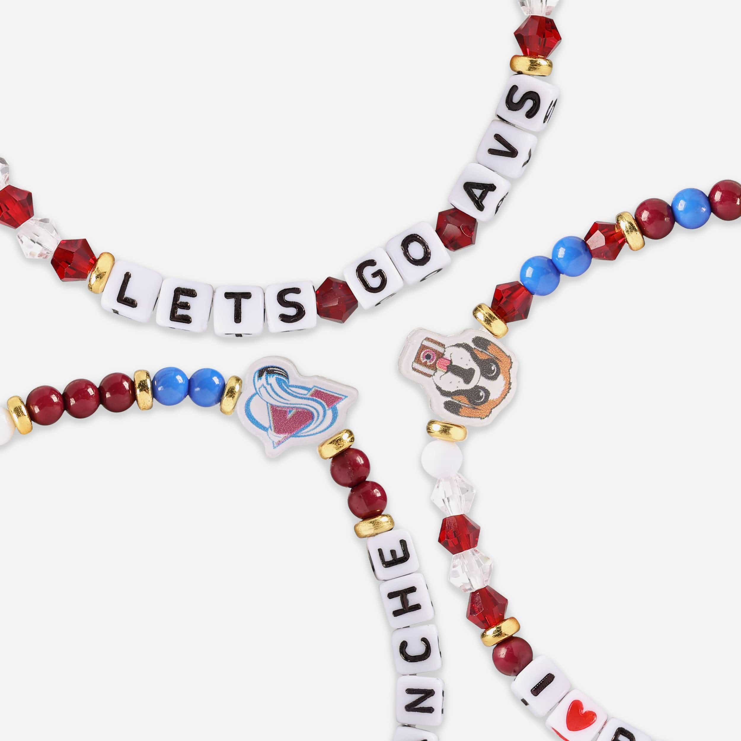 Colorado Avalanche 3 Pack Friendship Bracelet - Image 2