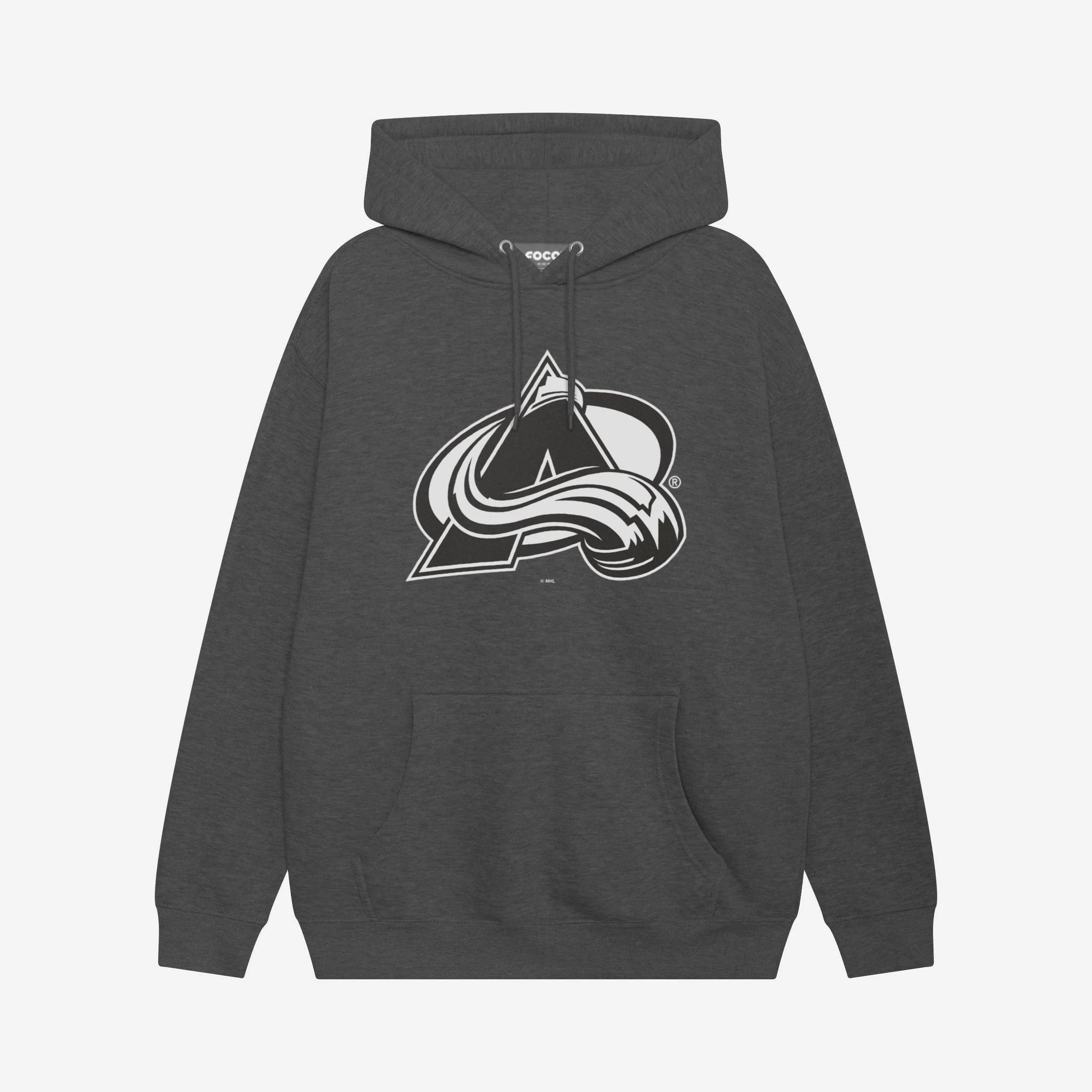 Colorado Avalanche Black & White Primary Logo Hoodie