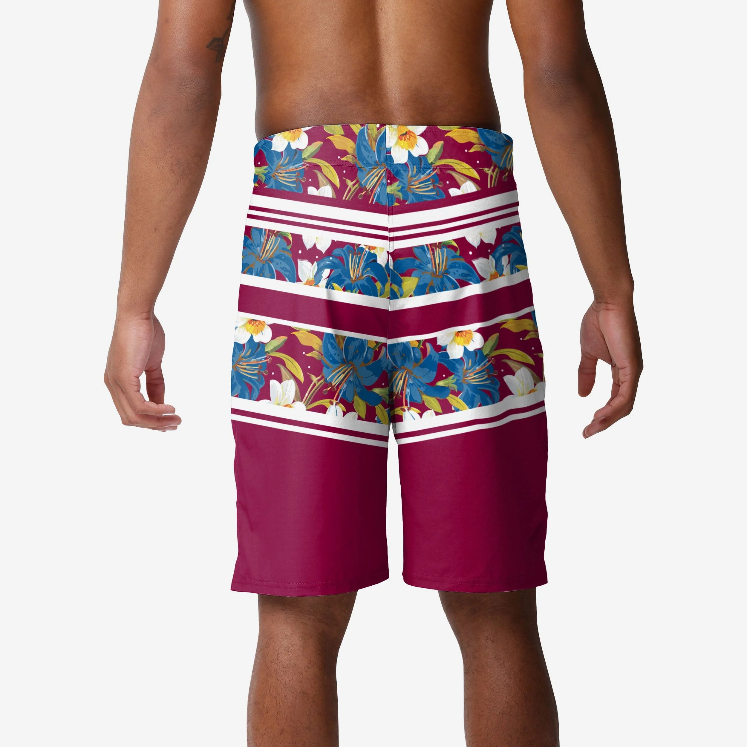 Colorado Avalanche Floral Stripe Boardshorts - Image 4