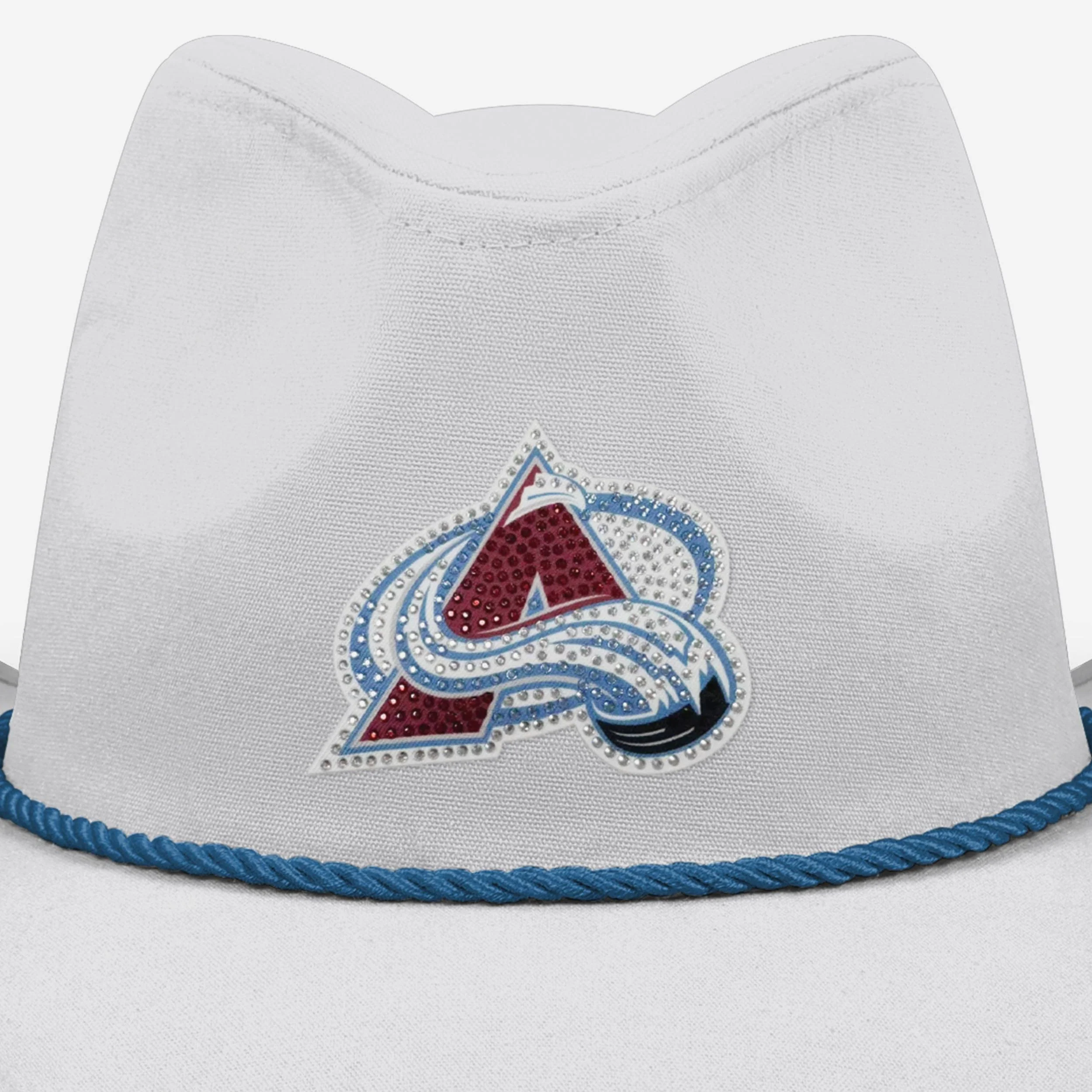 Colorado Avalanche White Rhinestone Logo Cowboy Hat - Image 2