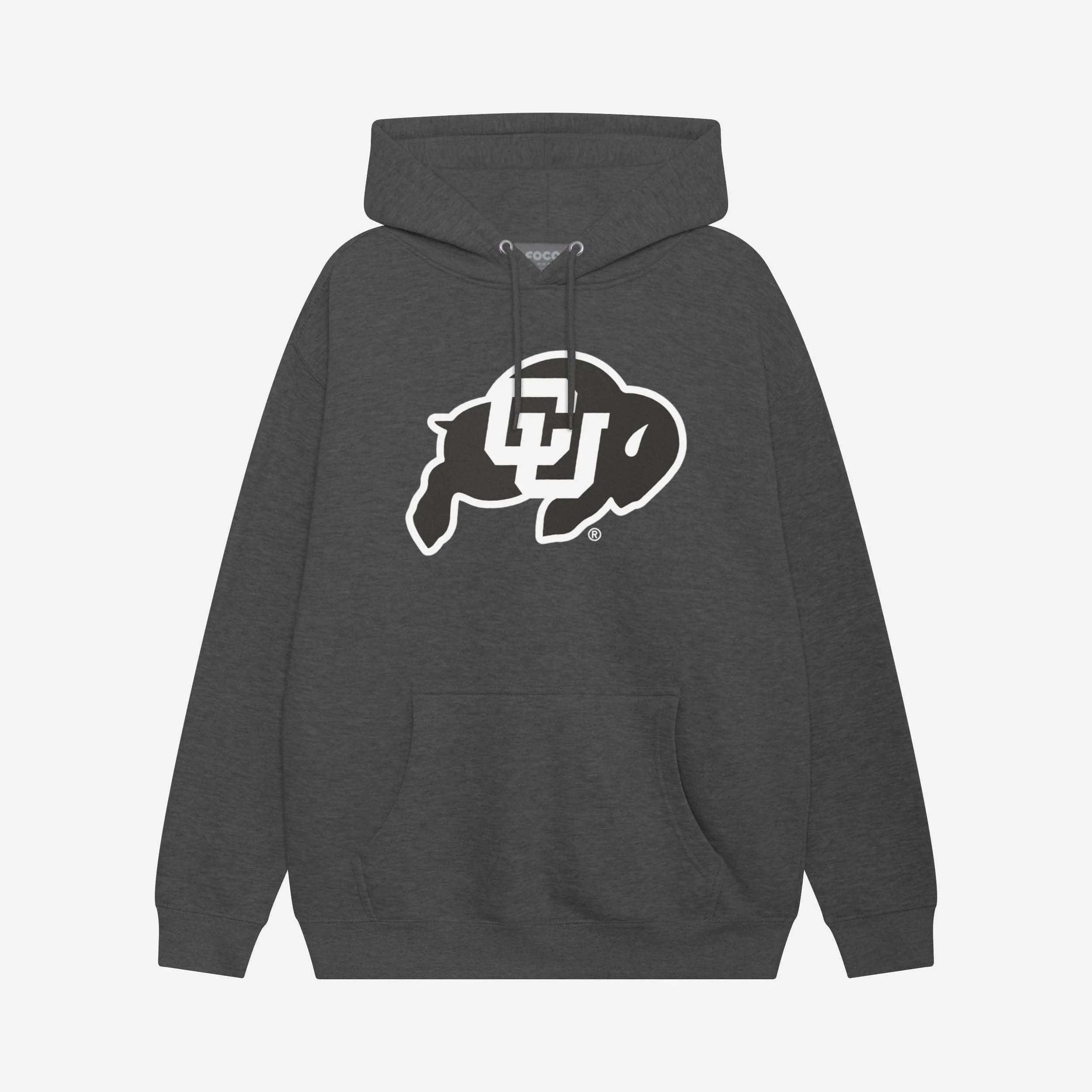 Colorado Buffaloes Black & White Primary Logo Hoodie