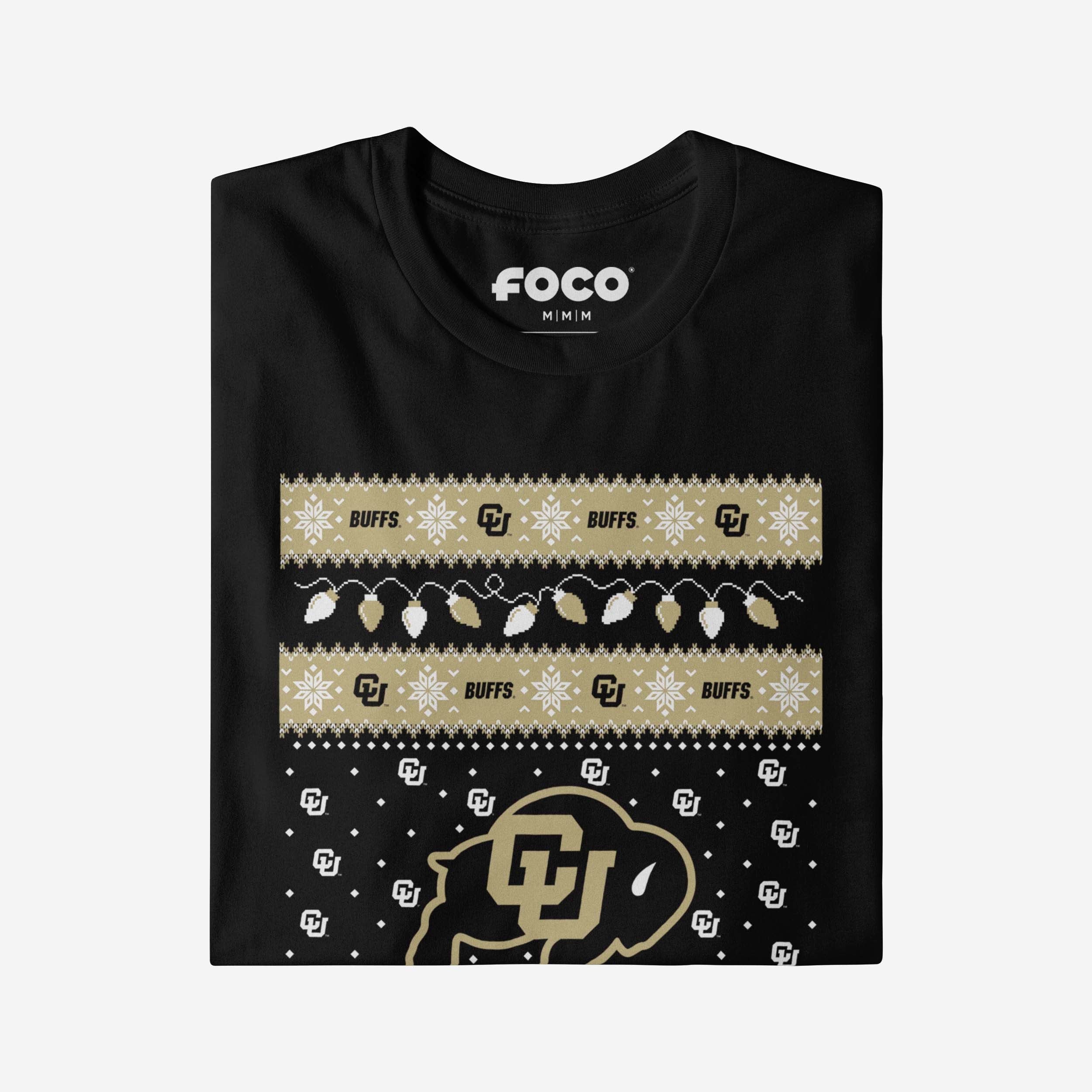 Colorado Buffaloes Holiday Lights Sweater Long Sleeve T-Shirt - Image 4