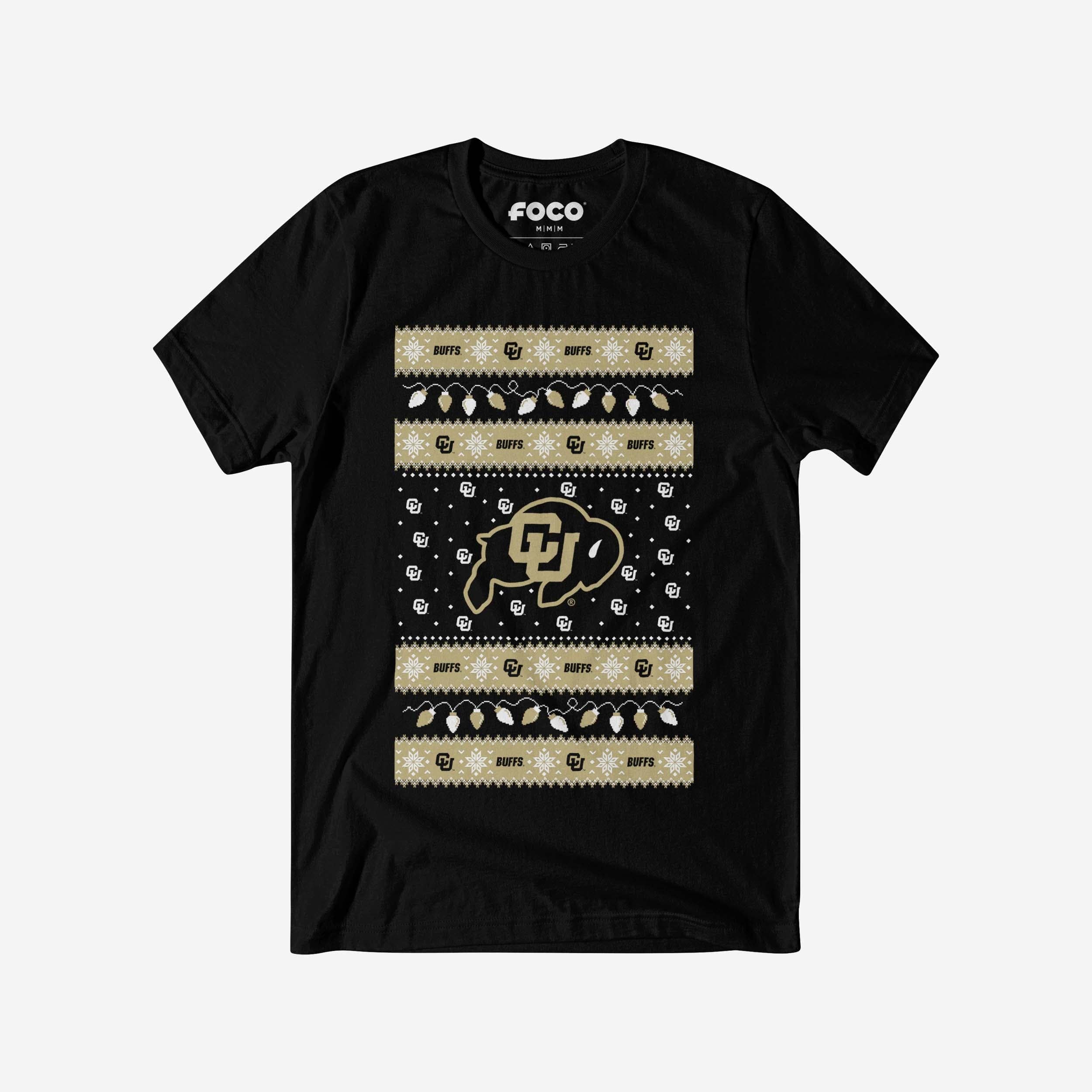 Colorado Buffaloes Holiday Lights Sweater T-Shirt