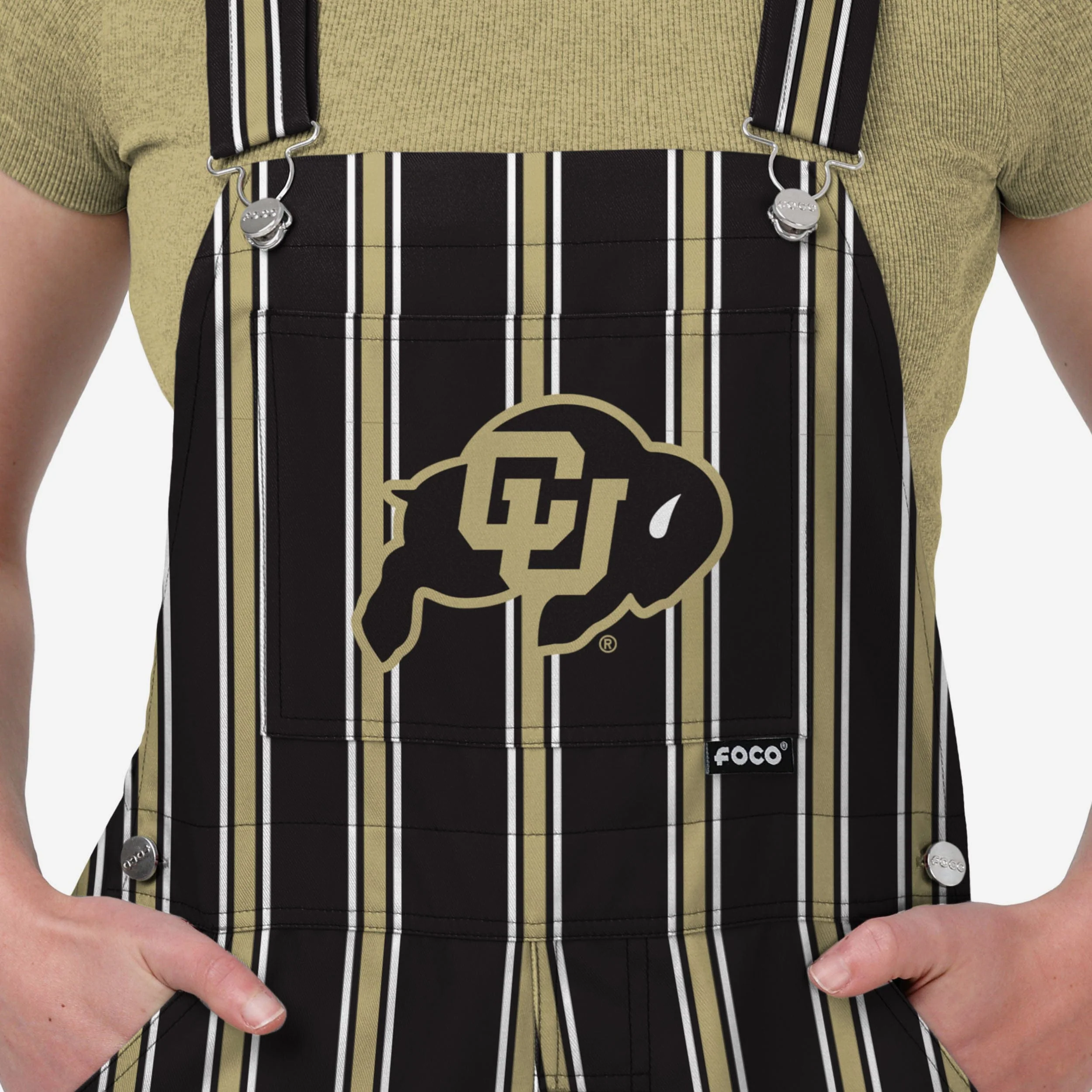 Colorado Buffaloes Womens Sideline Spirit Bib Overalls - Image 4