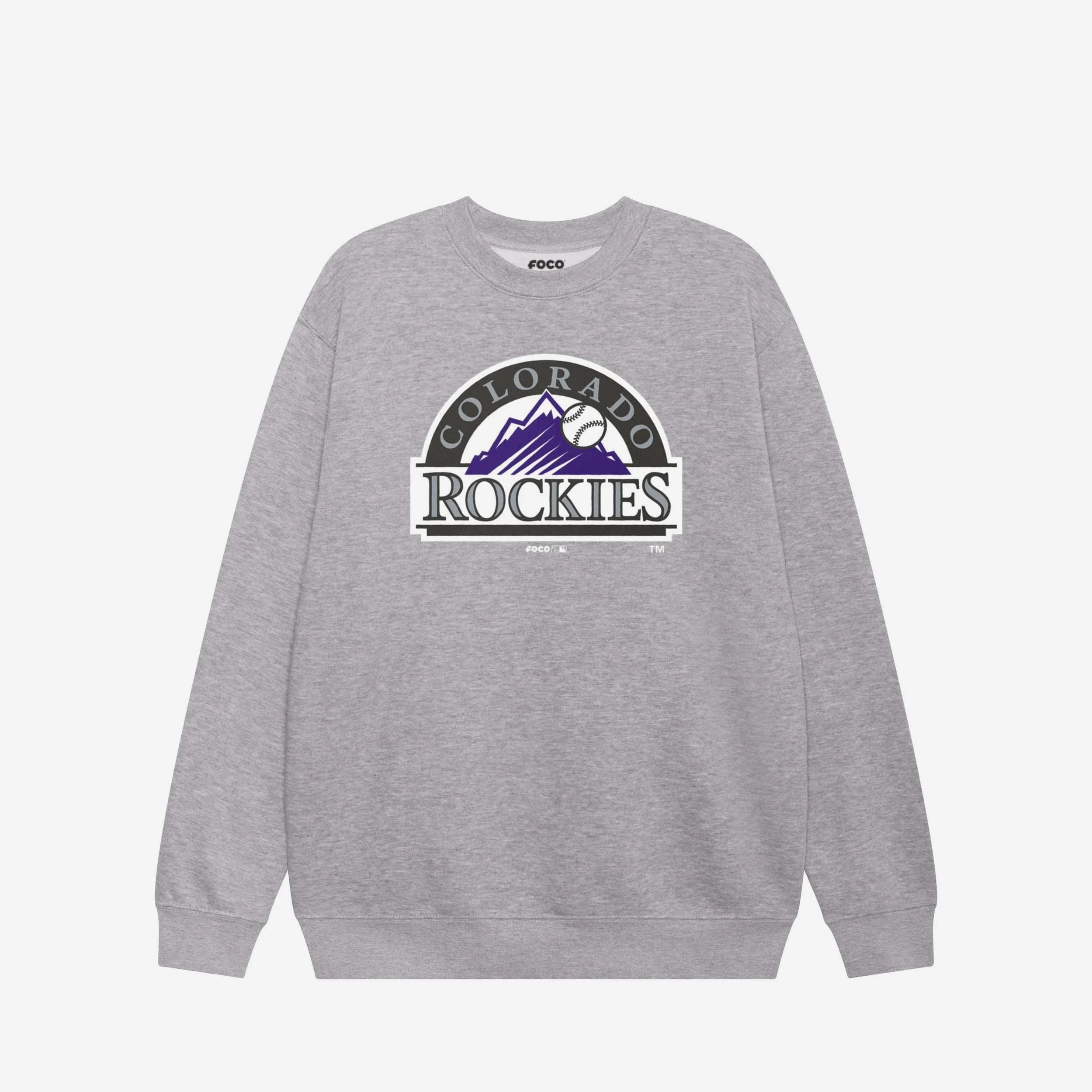 Colorado Rockies Alternate Logo Crew Neck Sweatshirt - Image 3