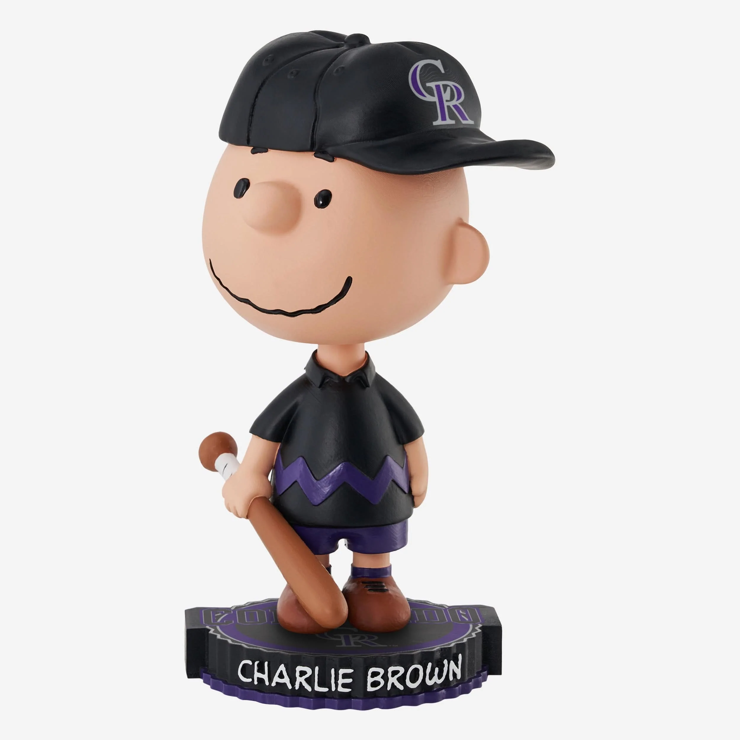 Colorado Rockies Charlie Brown Peanuts Bighead Bobblehead