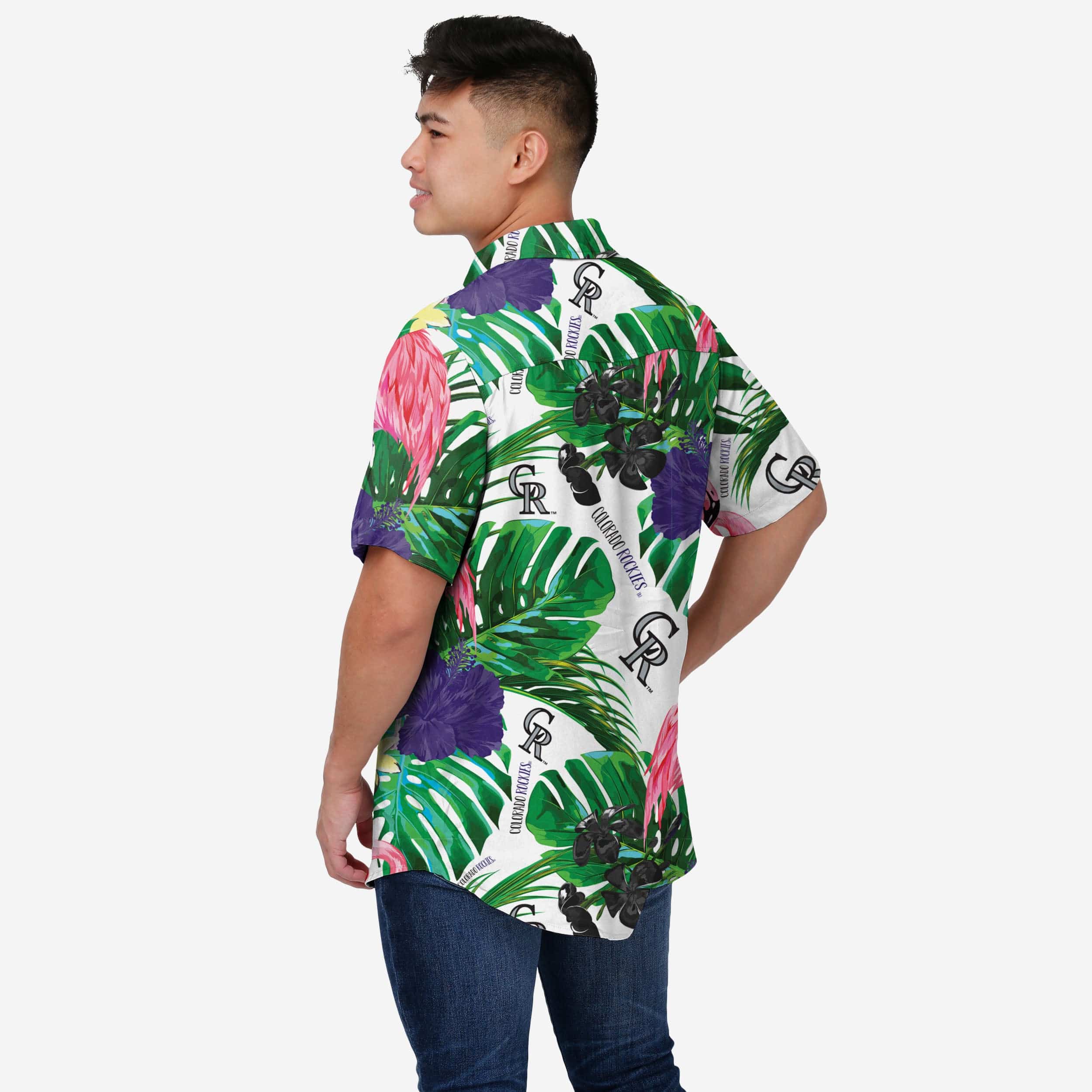 Colorado Rockies Flamingo Button Up Shirt - Image 2
