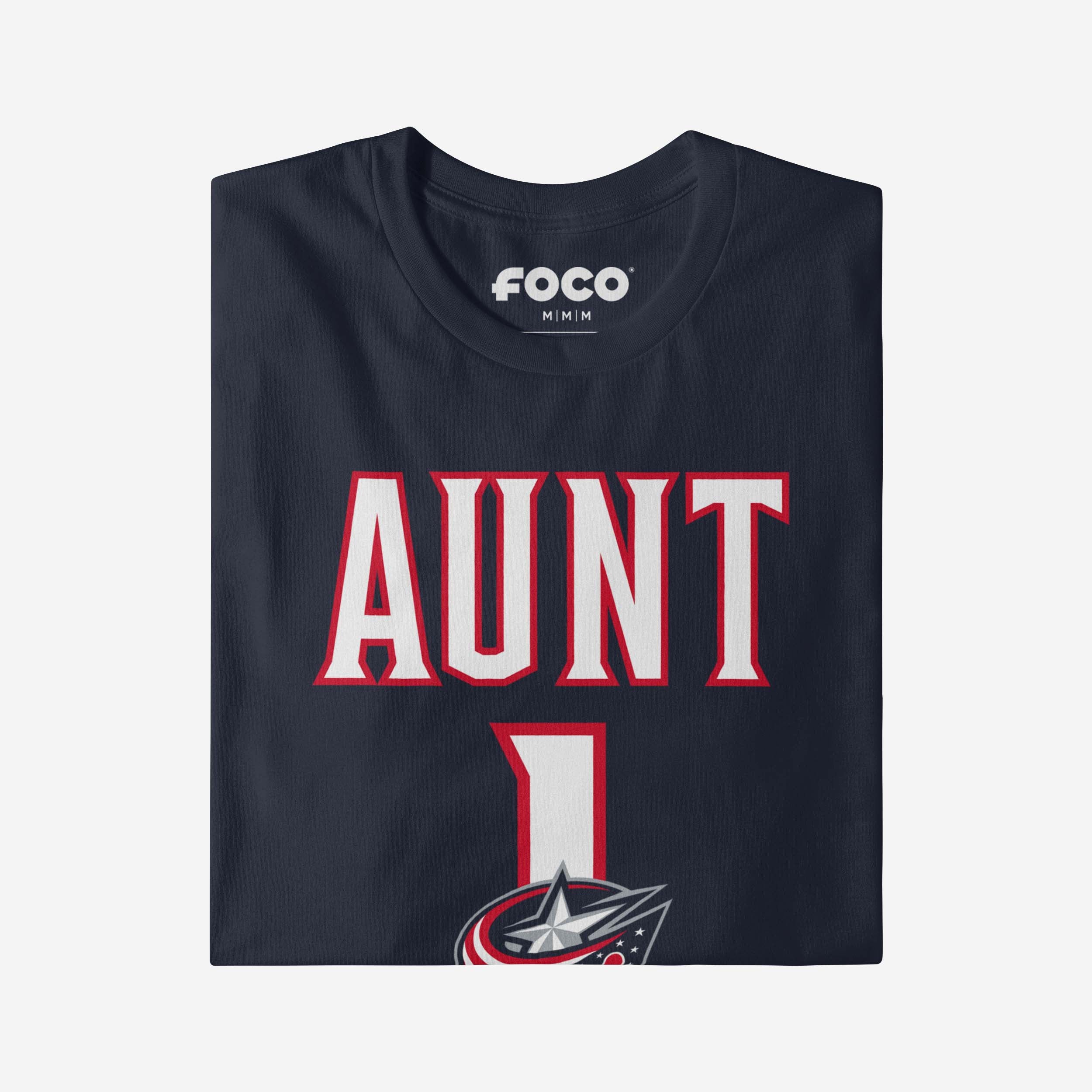 Columbus Blue Jackets Number 1 Aunt T-Shirt - Image 3