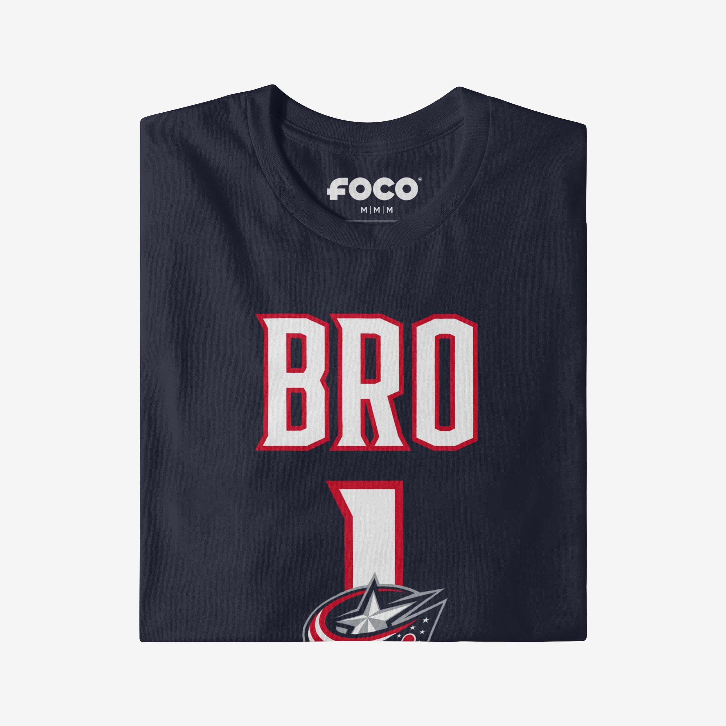 Columbus Blue Jackets Number 1 Bro T-Shirt - Image 3