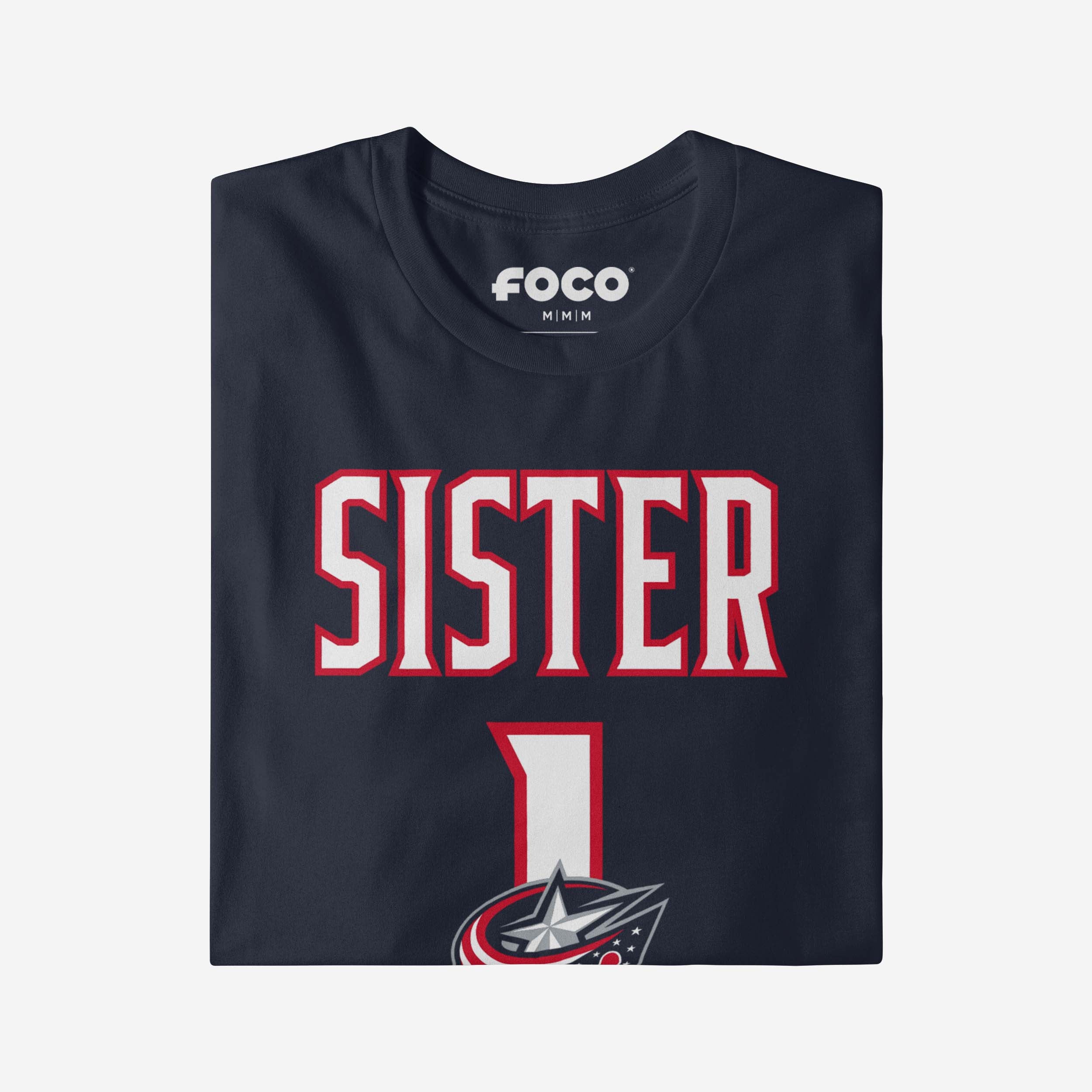 Columbus Blue Jackets Number 1 Sister T-Shirt - Image 3