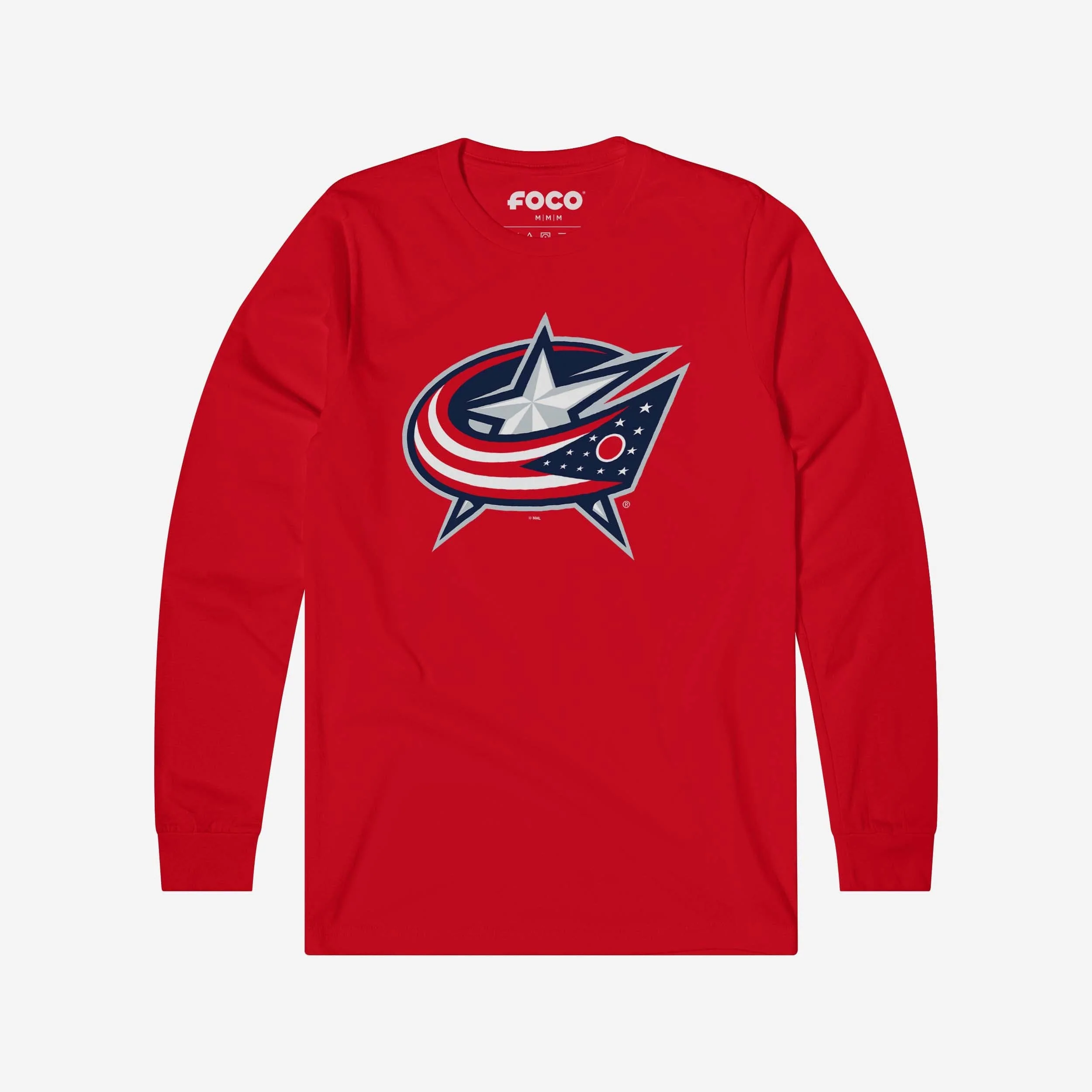 Columbus Blue Jackets Primary Logo Long Sleeve T-Shirt - Image 10
