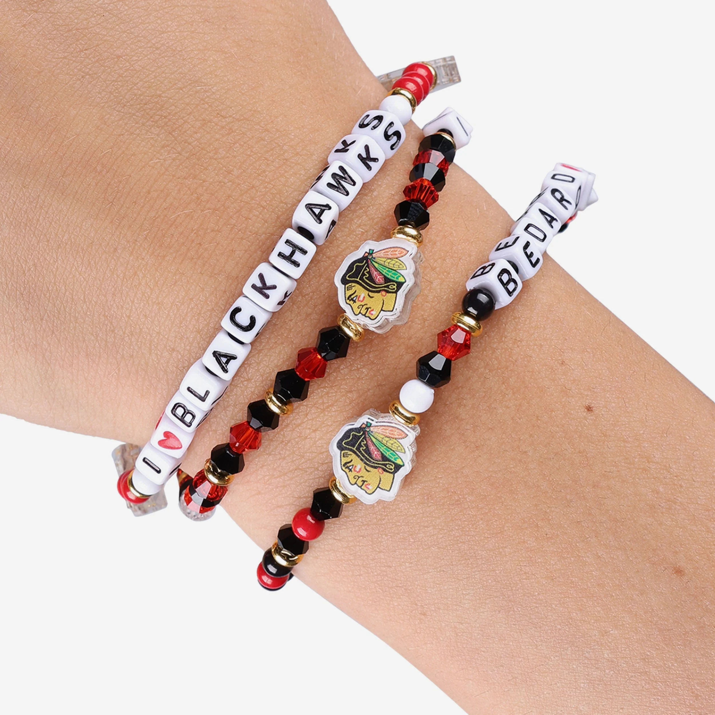 Connor Bedard Chicago Blackhawks 3 Pack Player Friendship Bracelet - Image 4