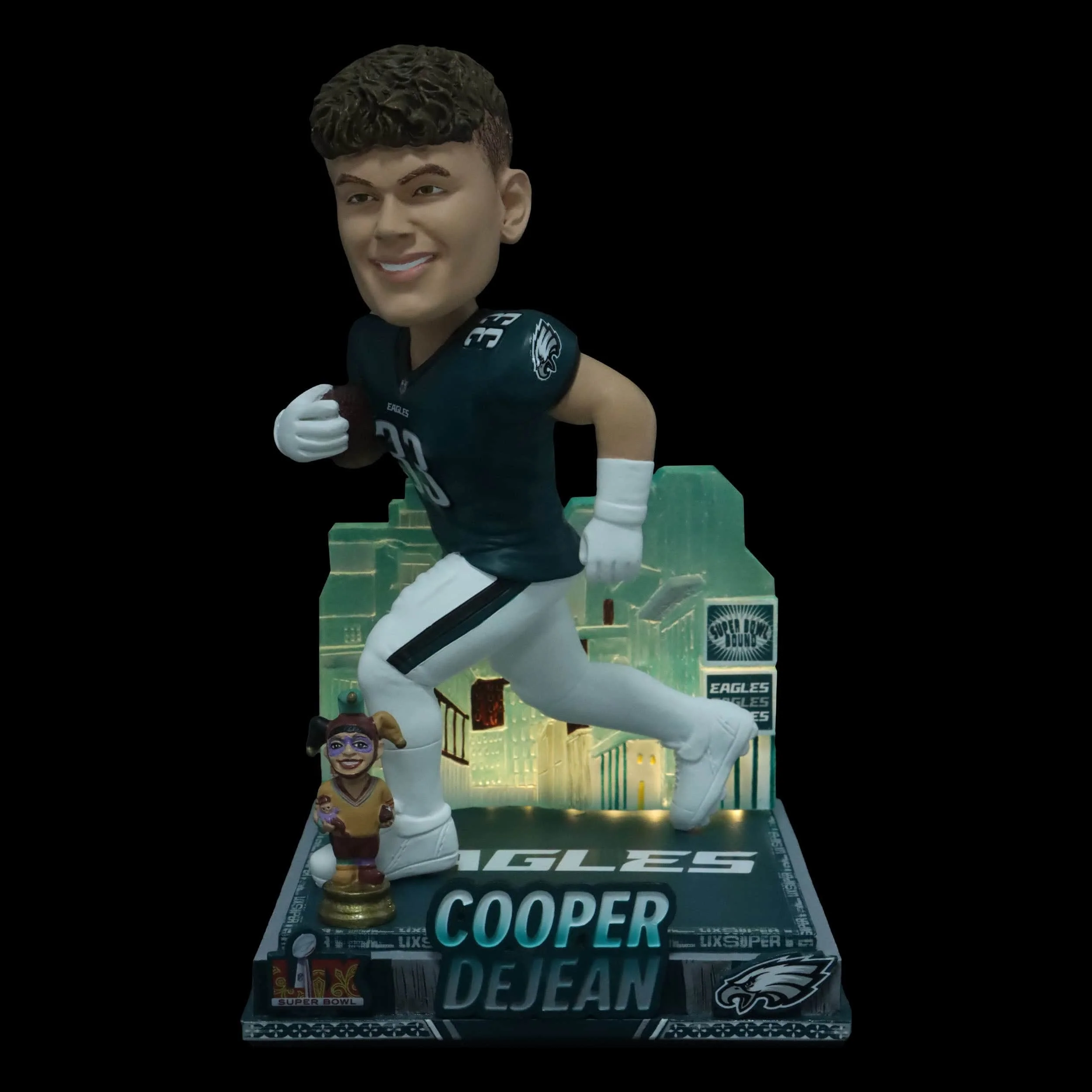 Cooper DeJean Philadelphia Eagles Super Bowl LIX Bound Light Up Bobblehead - Image 2