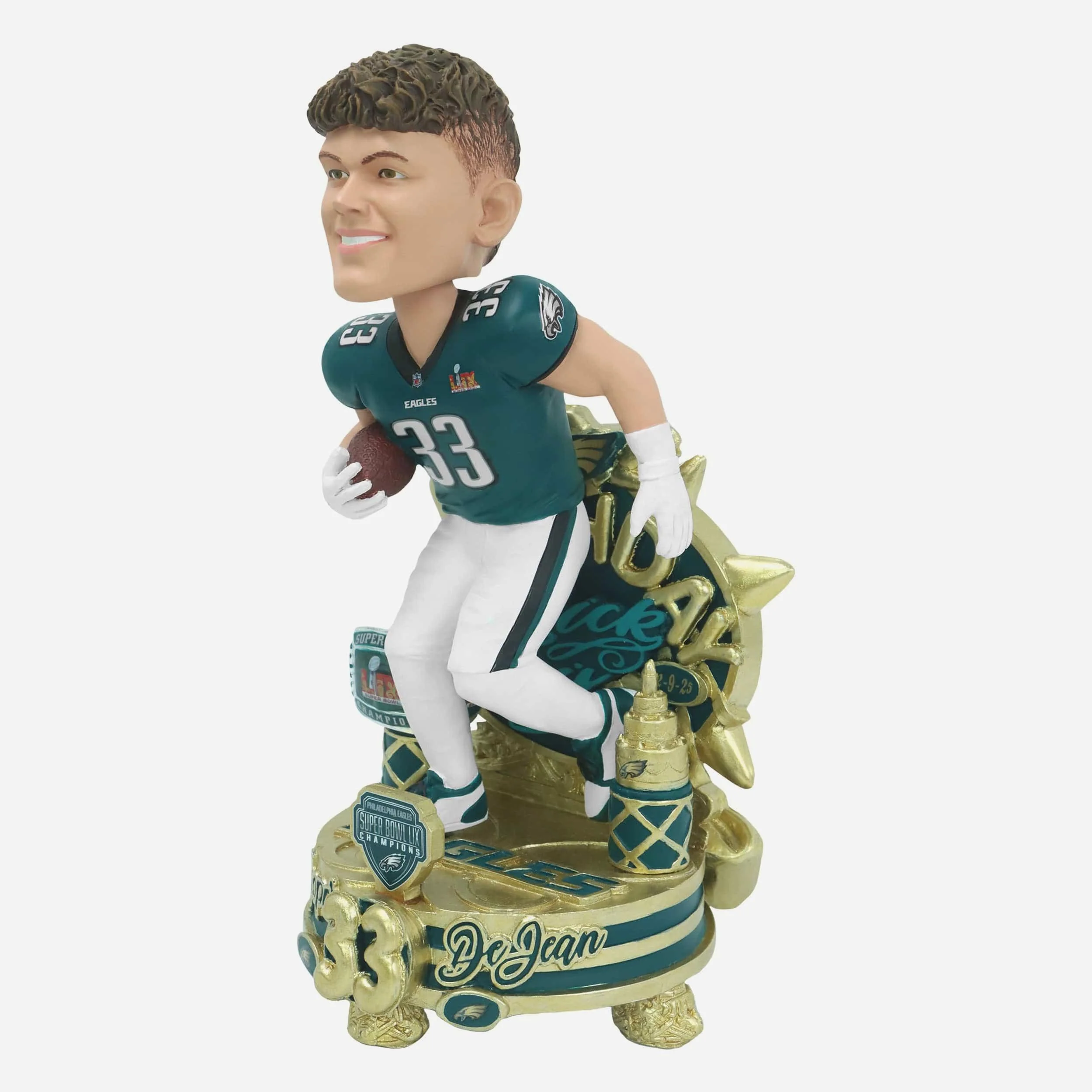 Cooper DeJean Philadelphia Eagles Super Bowl LIX Champions Birthday Pick 6 Bobblehead - Image 4
