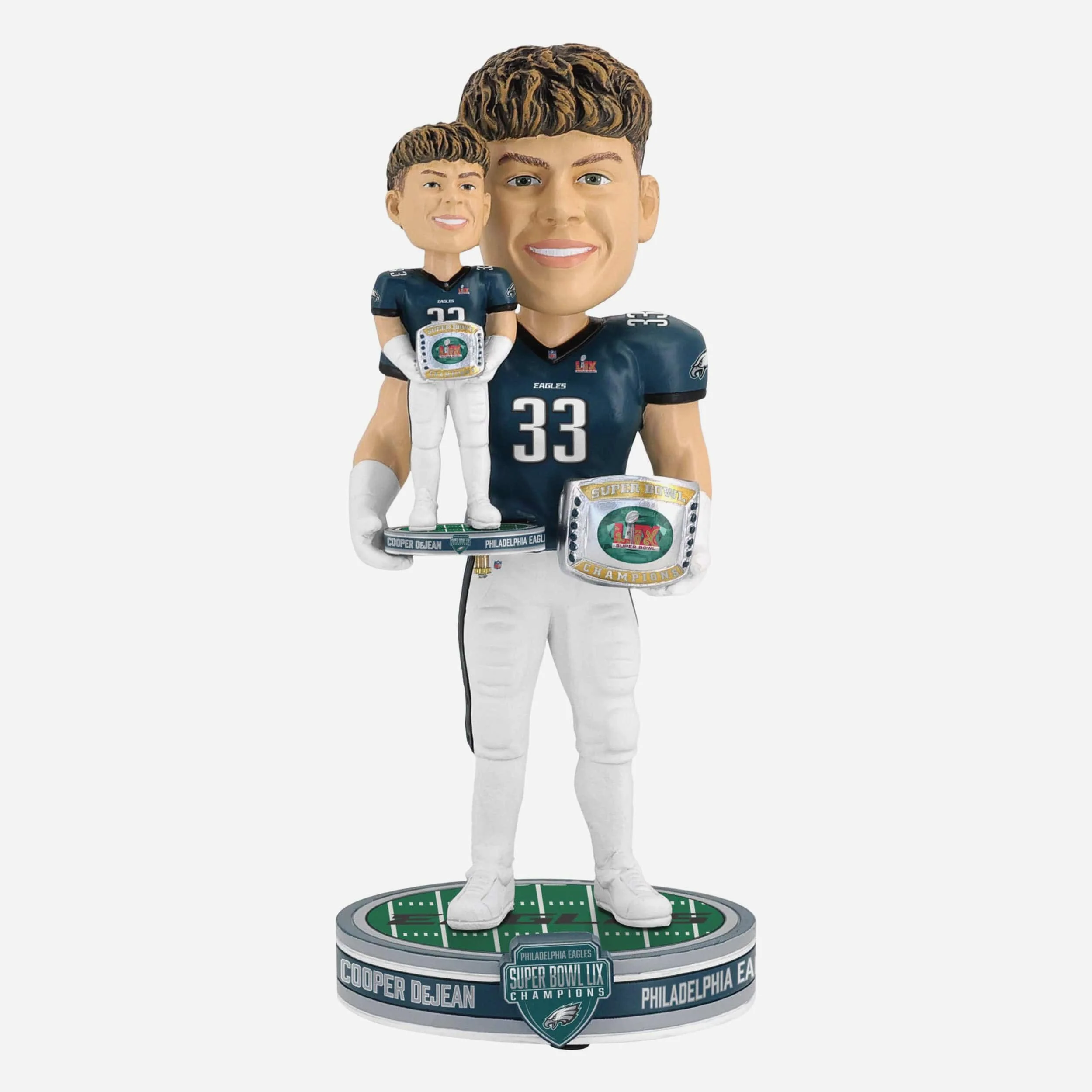 Cooper DeJean Philadelphia Eagles Super Bowl LIX Champions Bobble Dubblz Bobblehead