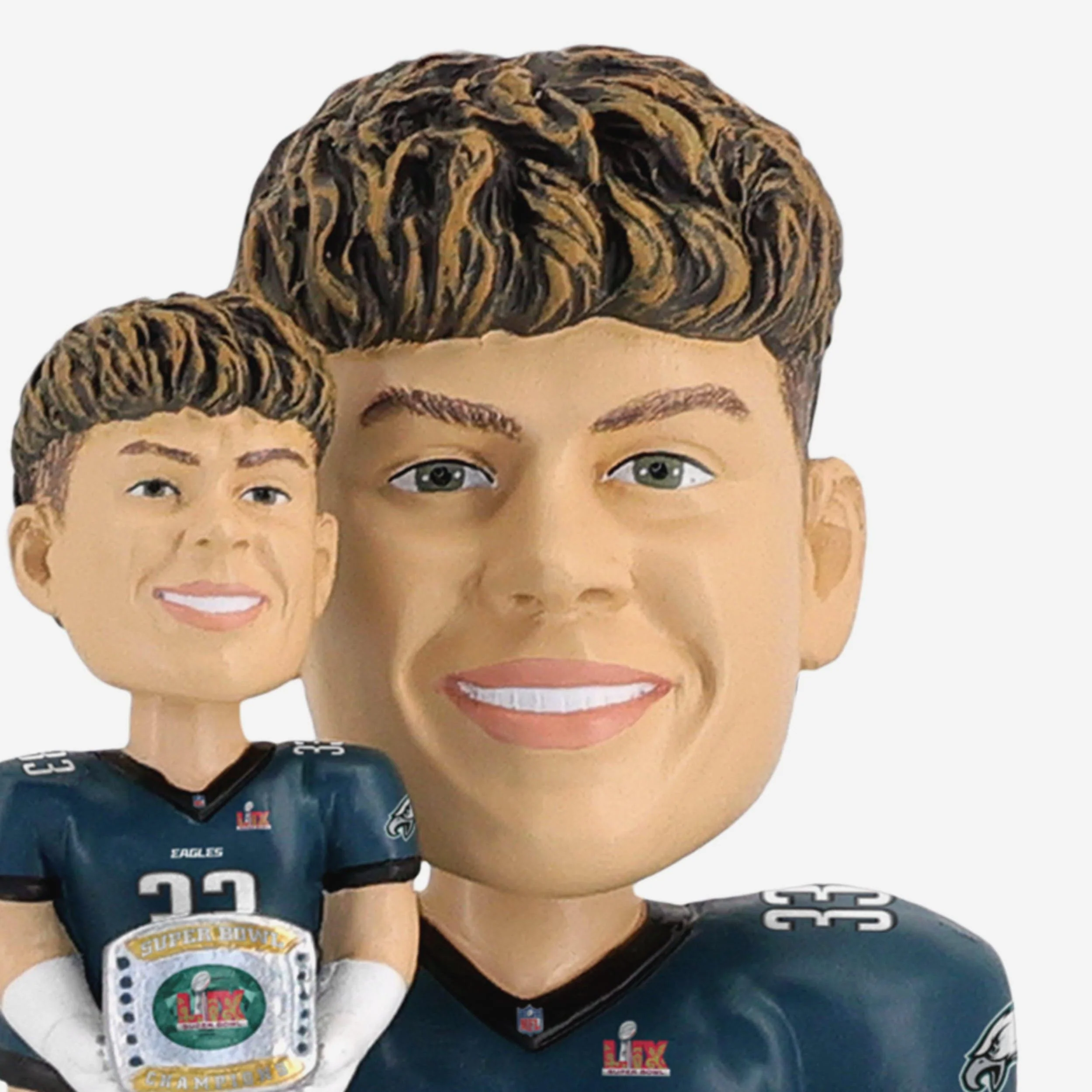 Cooper DeJean Philadelphia Eagles Super Bowl LIX Champions Bobble Dubblz Bobblehead - Image 2