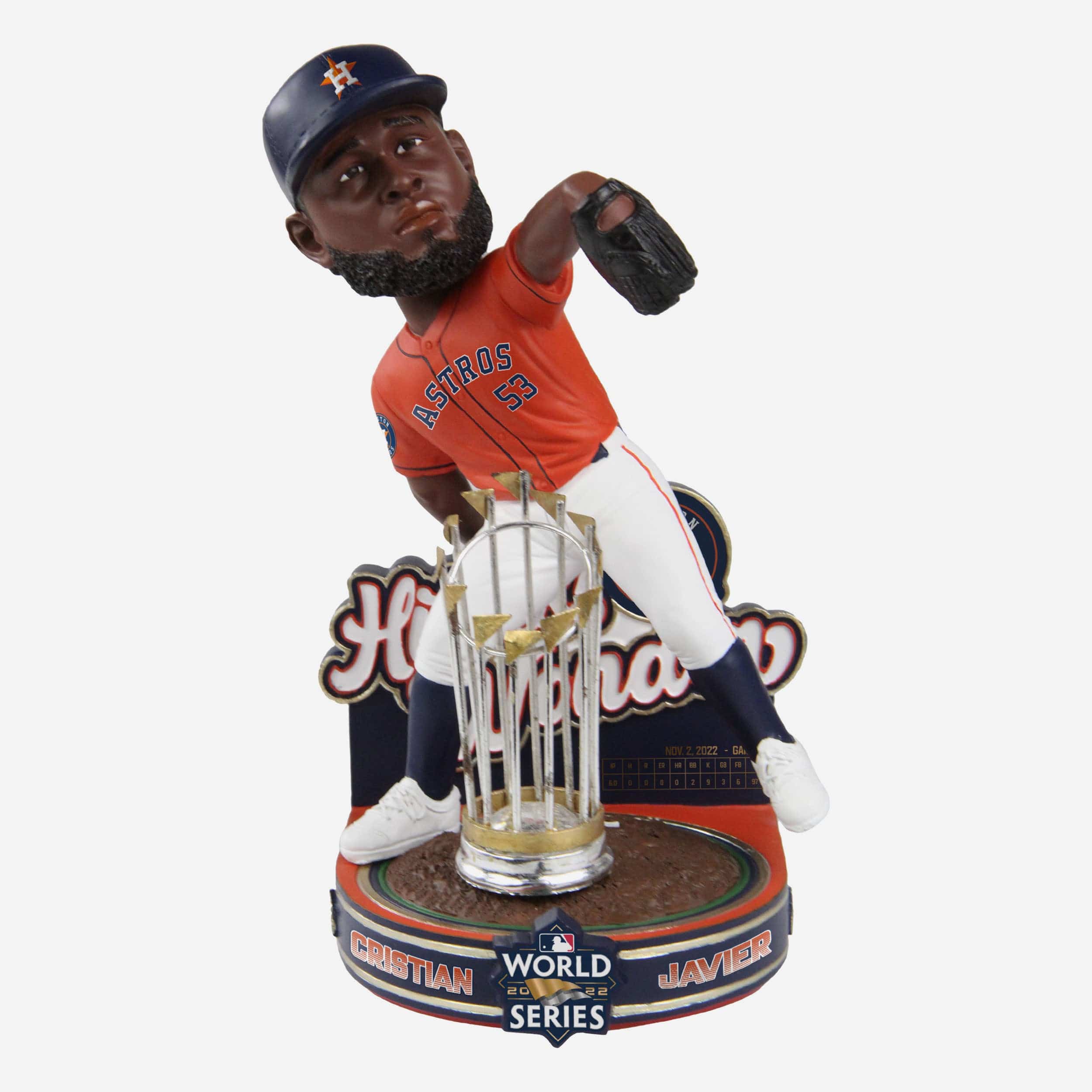Cristian Javier Houston Astros 2022 World Series Champions Moment Bobblehead