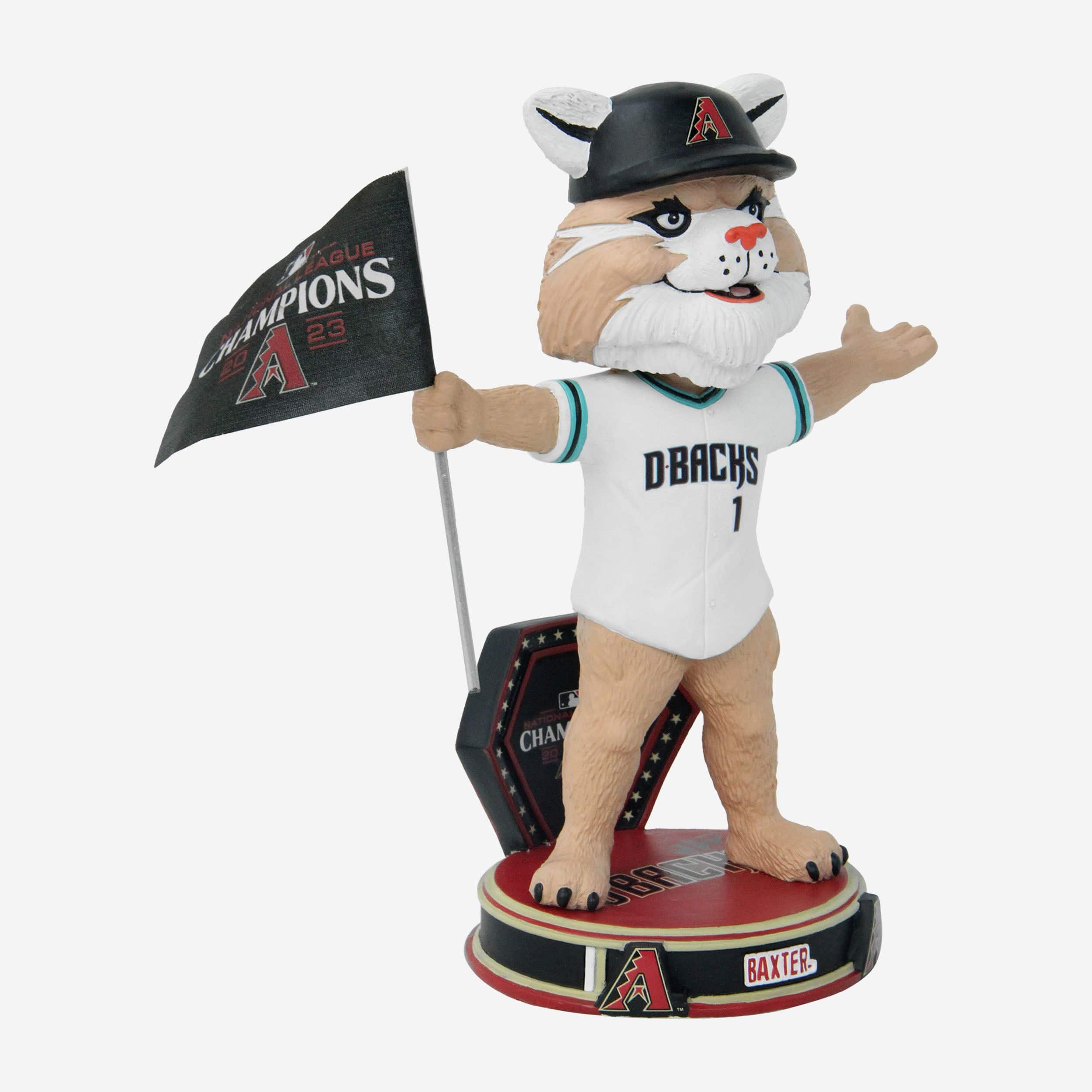 D Baxter the Bobcat Arizona Diamondbacks 2023 NLCS Champion Mascot Bobblehead - Image 4