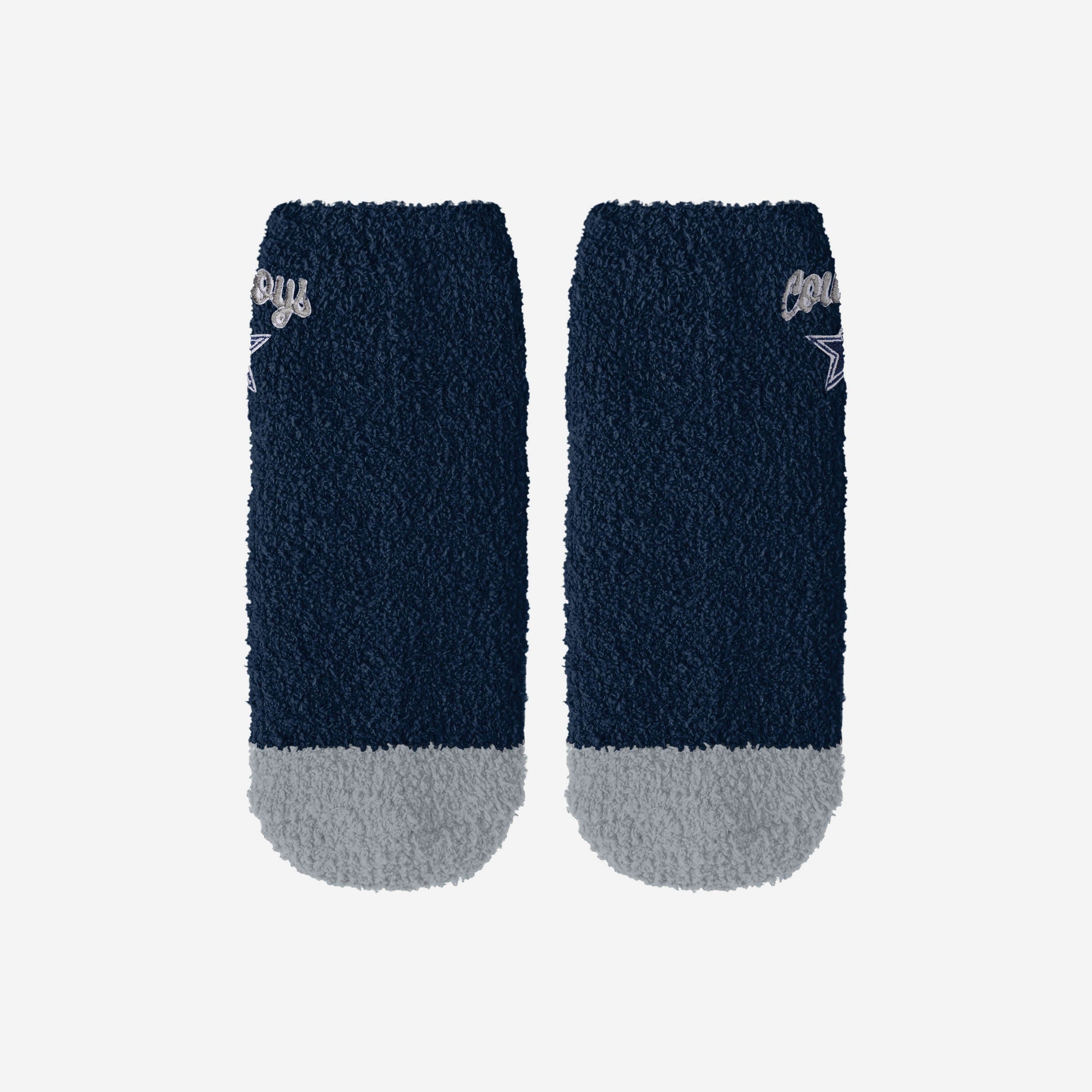 Dallas Cowboys 2 Pack Womens Script Logo Fuzzy Ankle Socks - Image 4