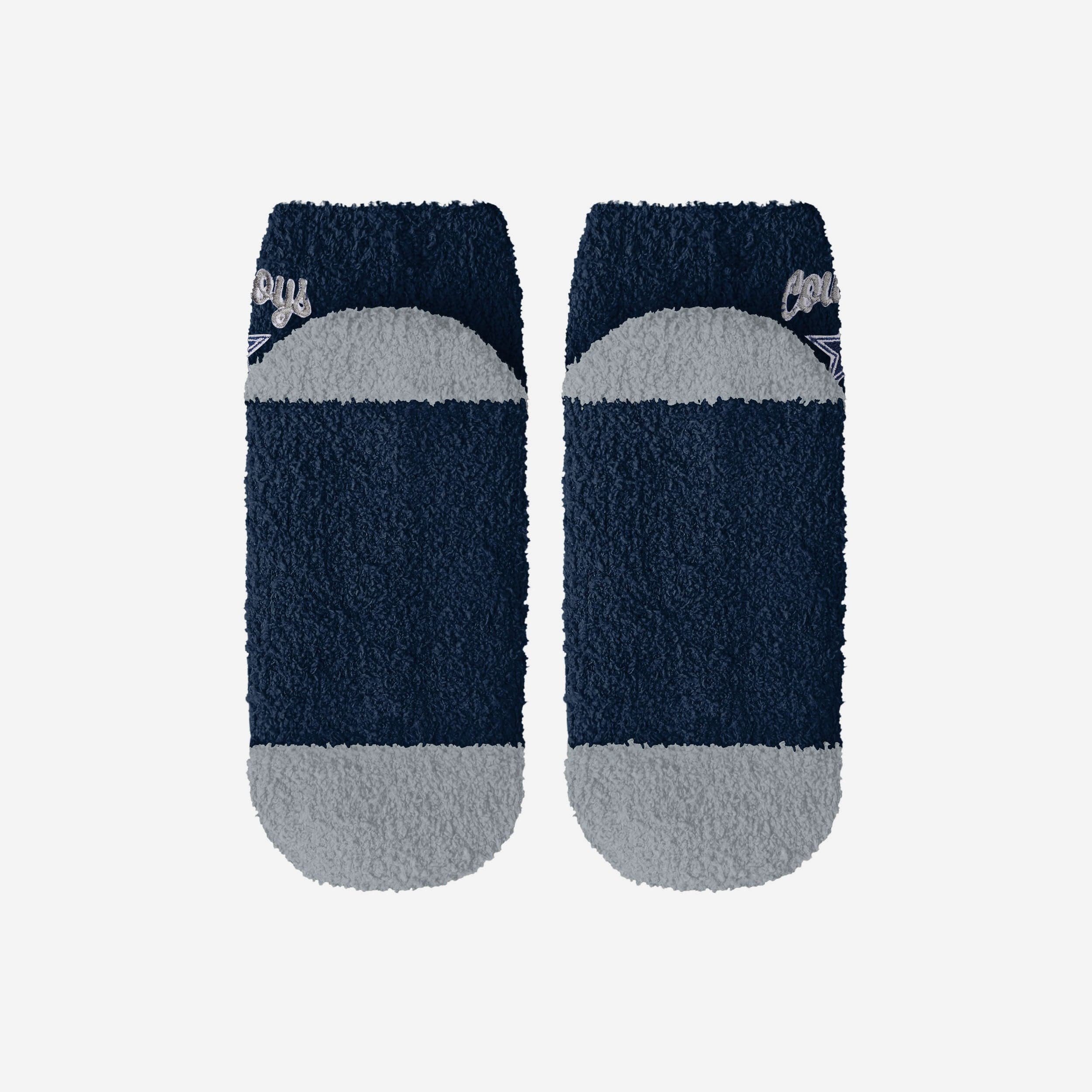 Dallas Cowboys 2 Pack Womens Script Logo Fuzzy Ankle Socks - Image 5