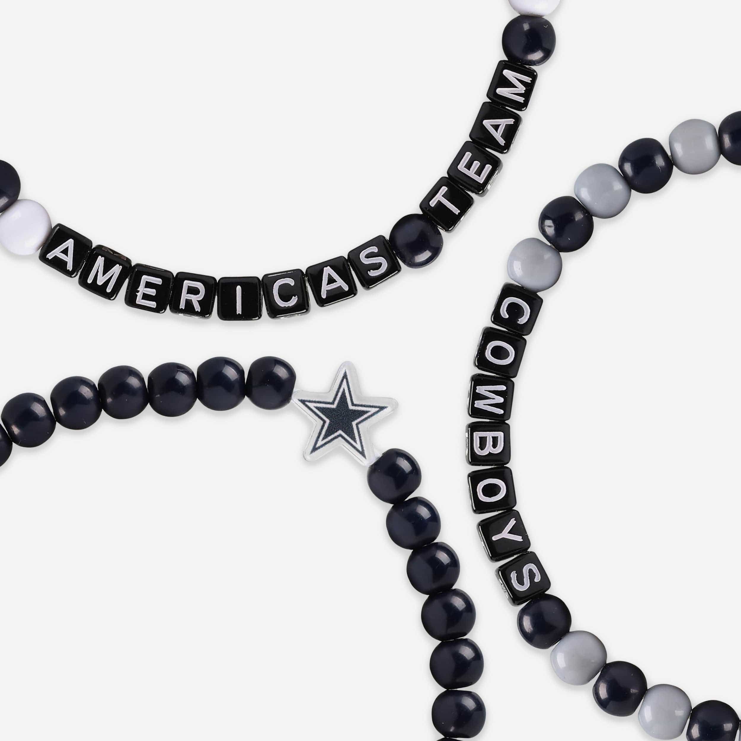 Dallas Cowboys 3 Pack Beaded Friendship Bracelet - Image 2