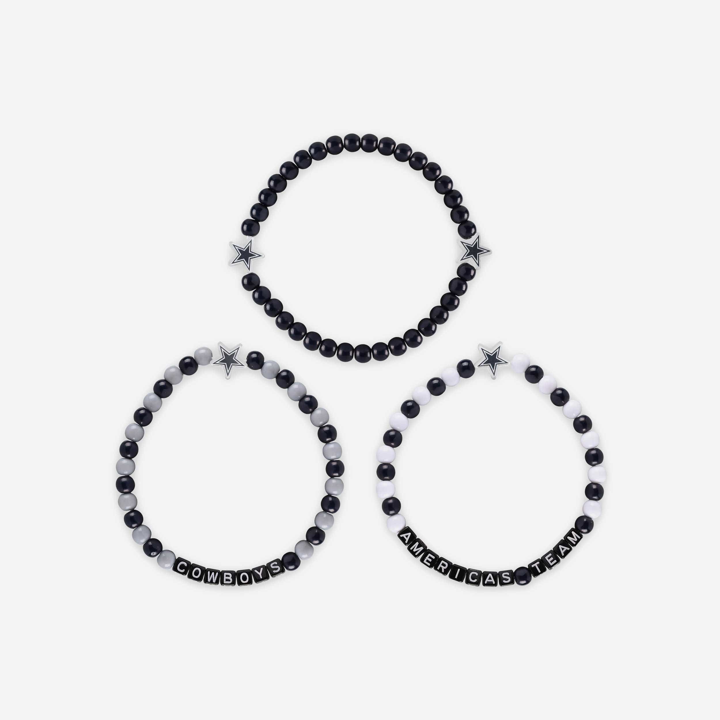 Dallas Cowboys 3 Pack Beaded Friendship Bracelet - Image 3