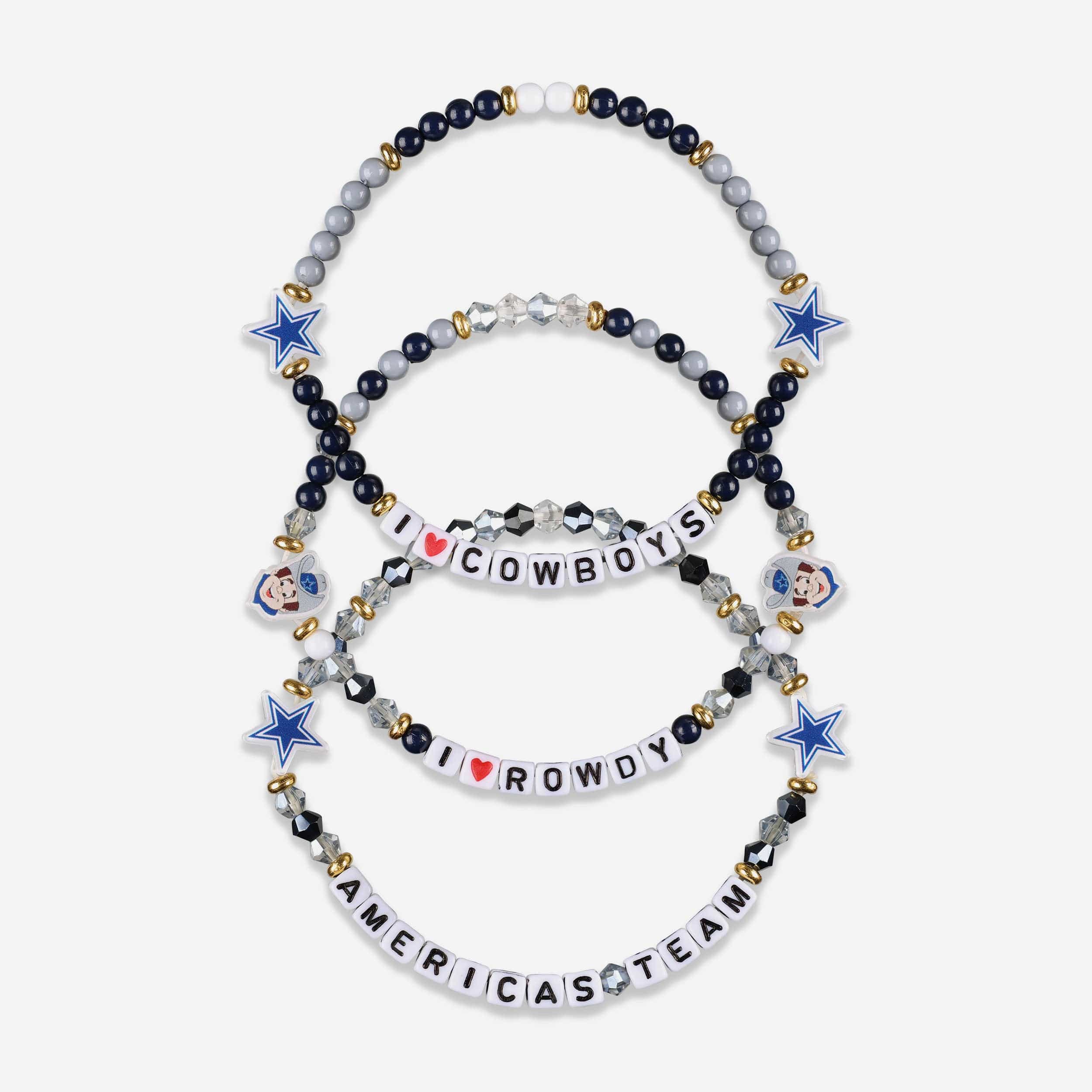 Dallas Cowboys 3 Pack Friendship Bracelet