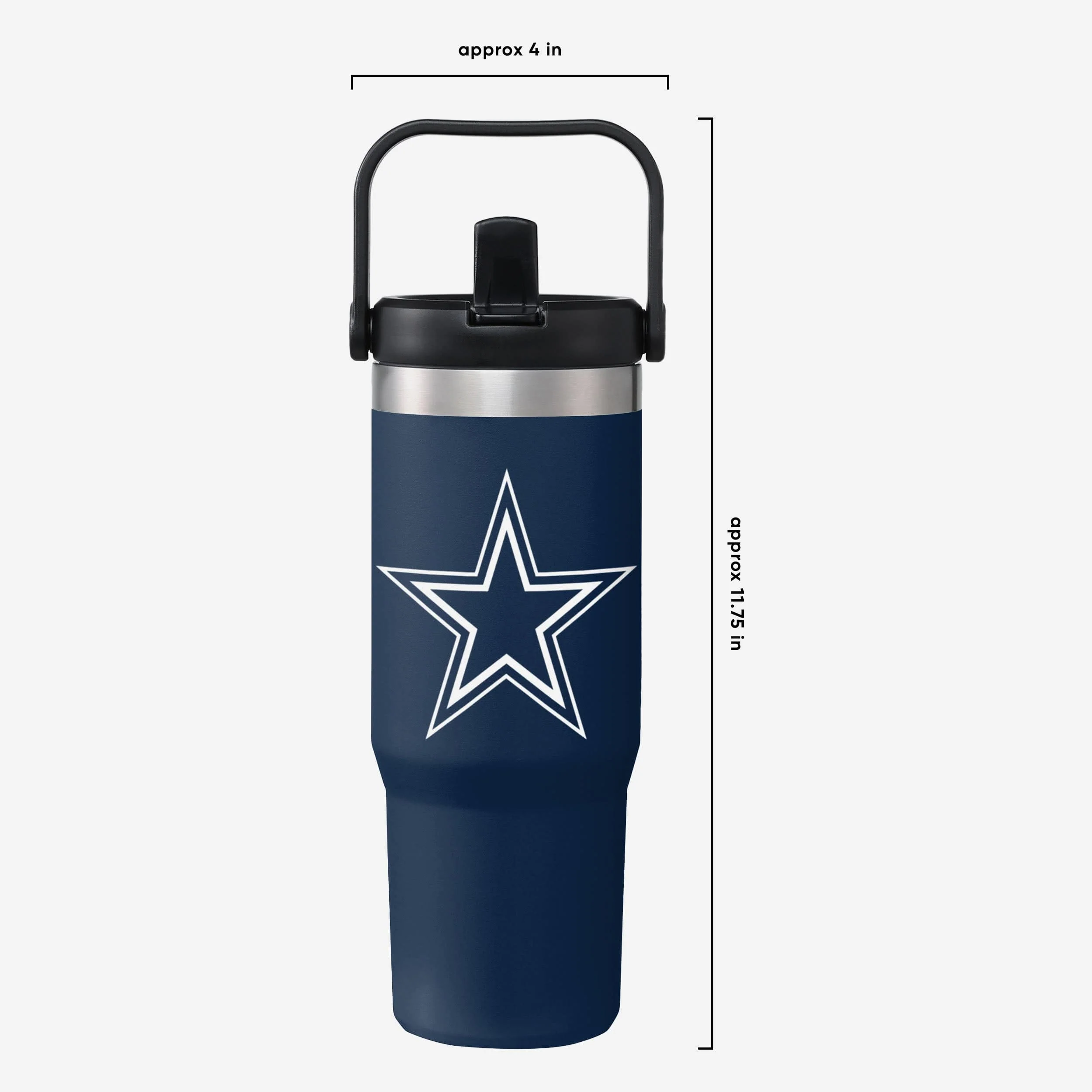 Dallas Cowboys 30 oz Straw Tumbler - Image 5
