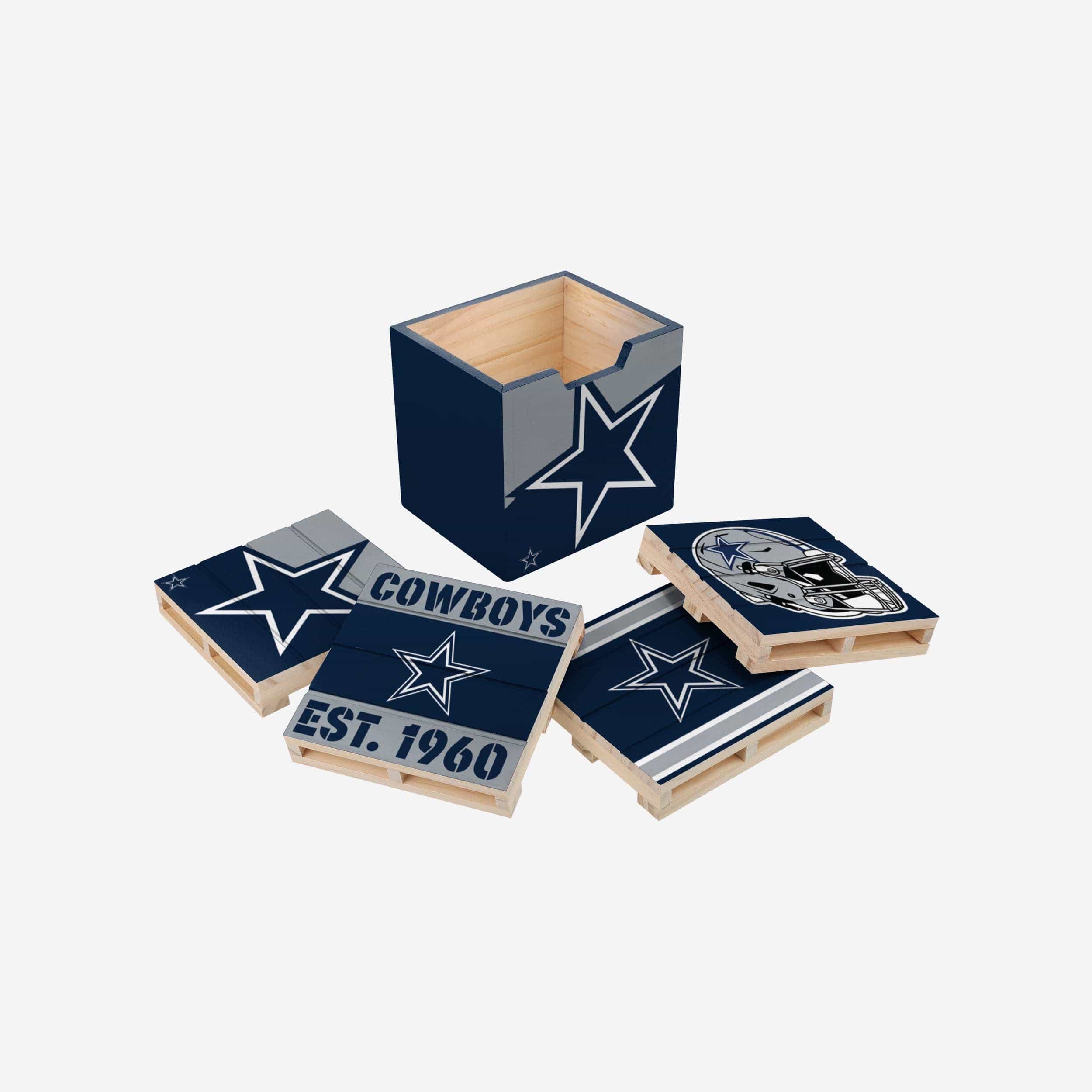 Dallas Cowboys 4 Pack Pallet Coaster Set - Image 3