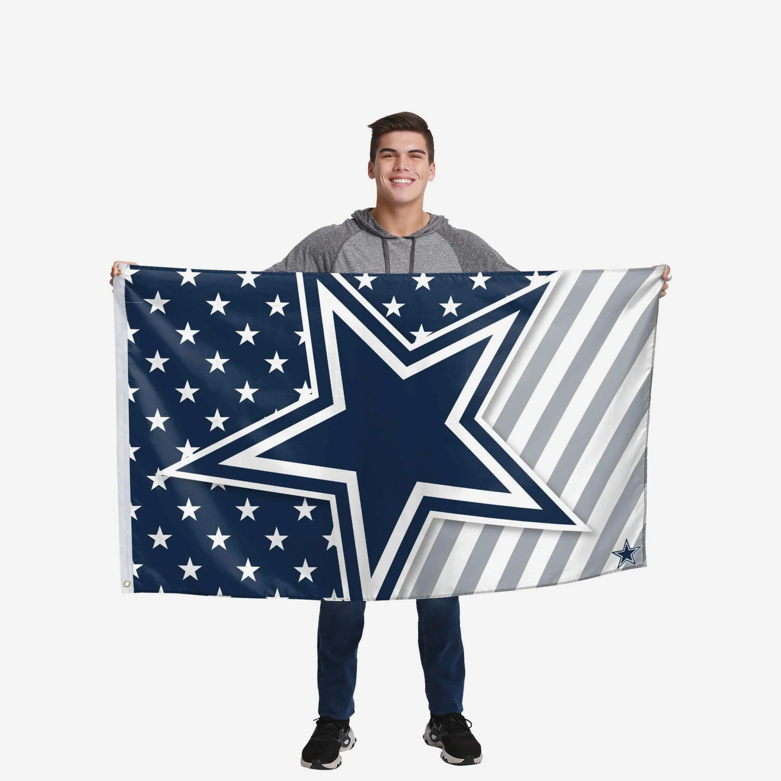 Dallas Cowboys Big Logo Americana Horizontal Flag - Image 2