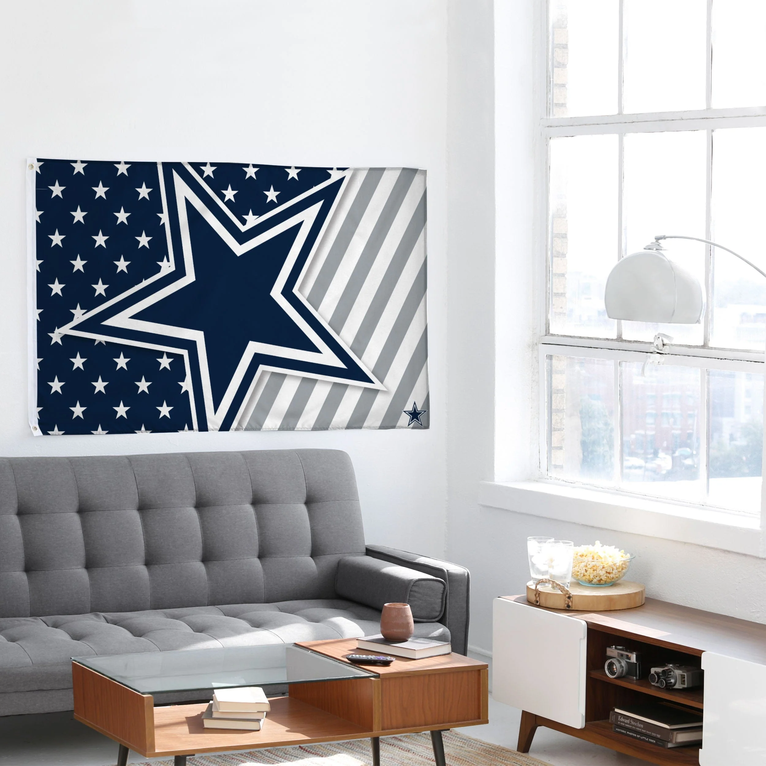 Dallas Cowboys Big Logo Americana Horizontal Flag - Image 4