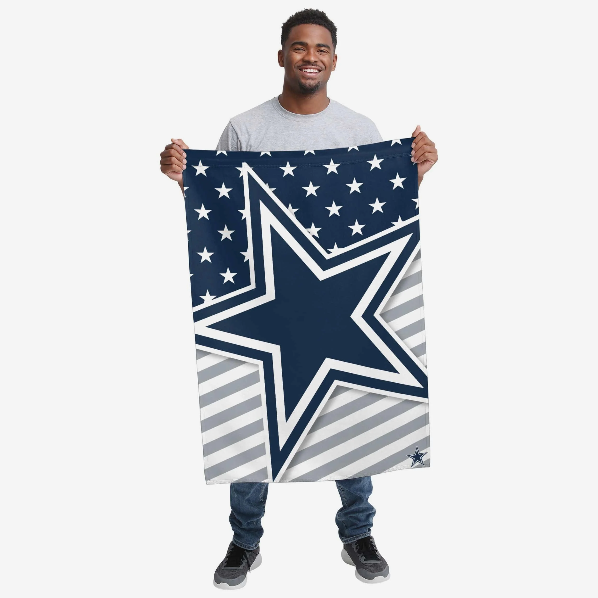 Dallas Cowboys Big Logo Americana Vertical Flag - Image 2