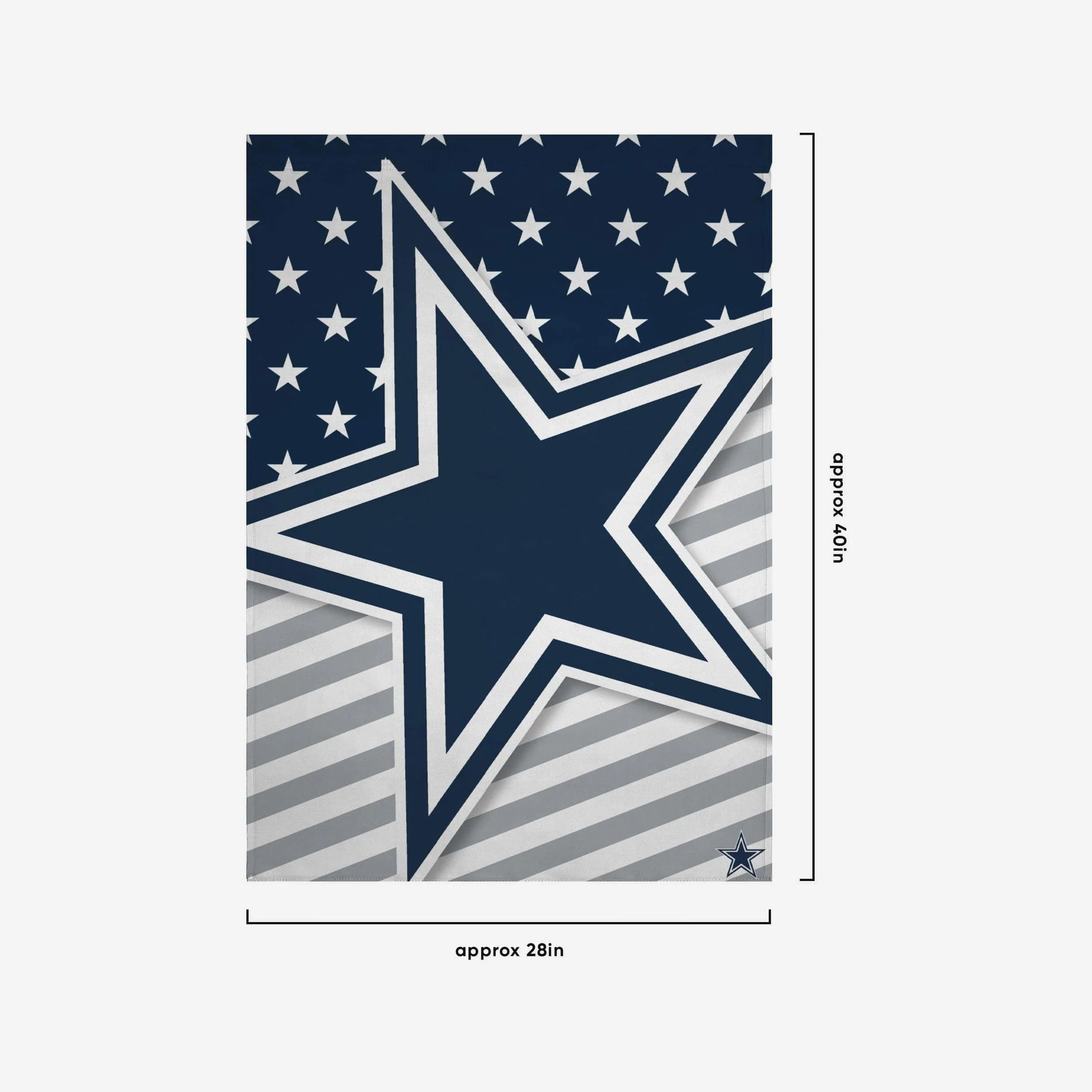 Dallas Cowboys Big Logo Americana Vertical Flag - Image 3