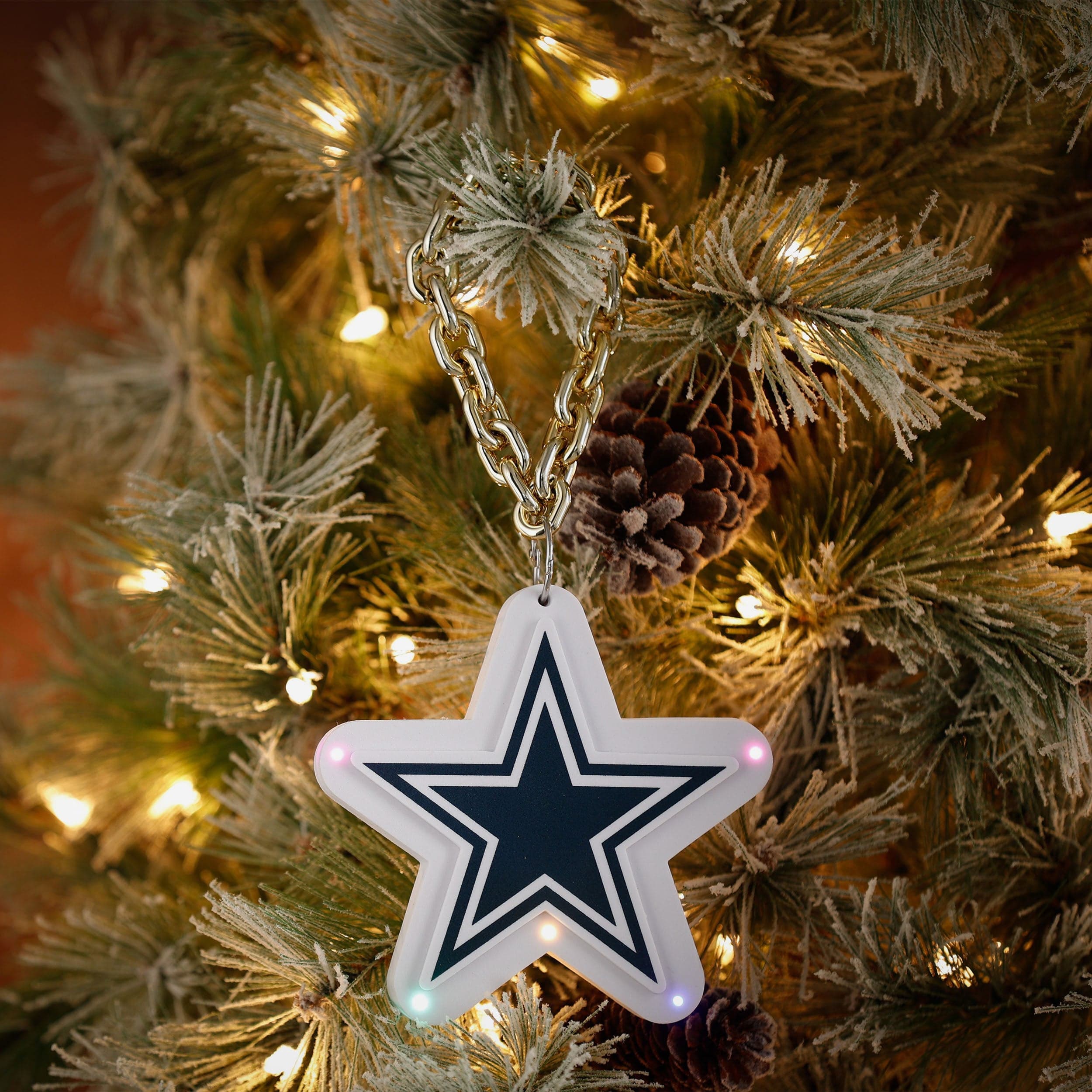 Dallas Cowboys Big Logo Light Up Chain Ornament - Image 3