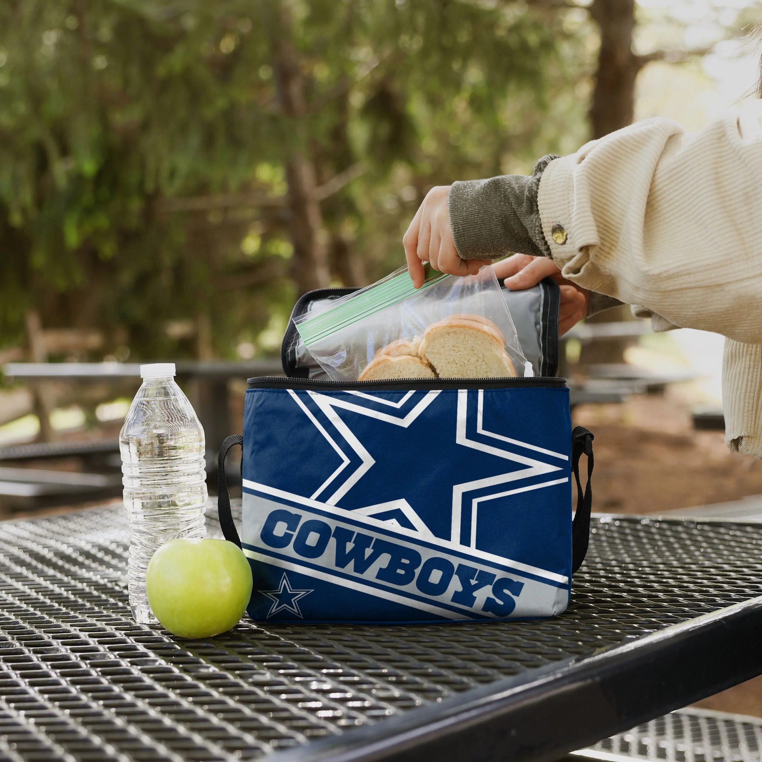 Dallas Cowboys Big Logo Stripe 6 Pack Cooler - Image 3
