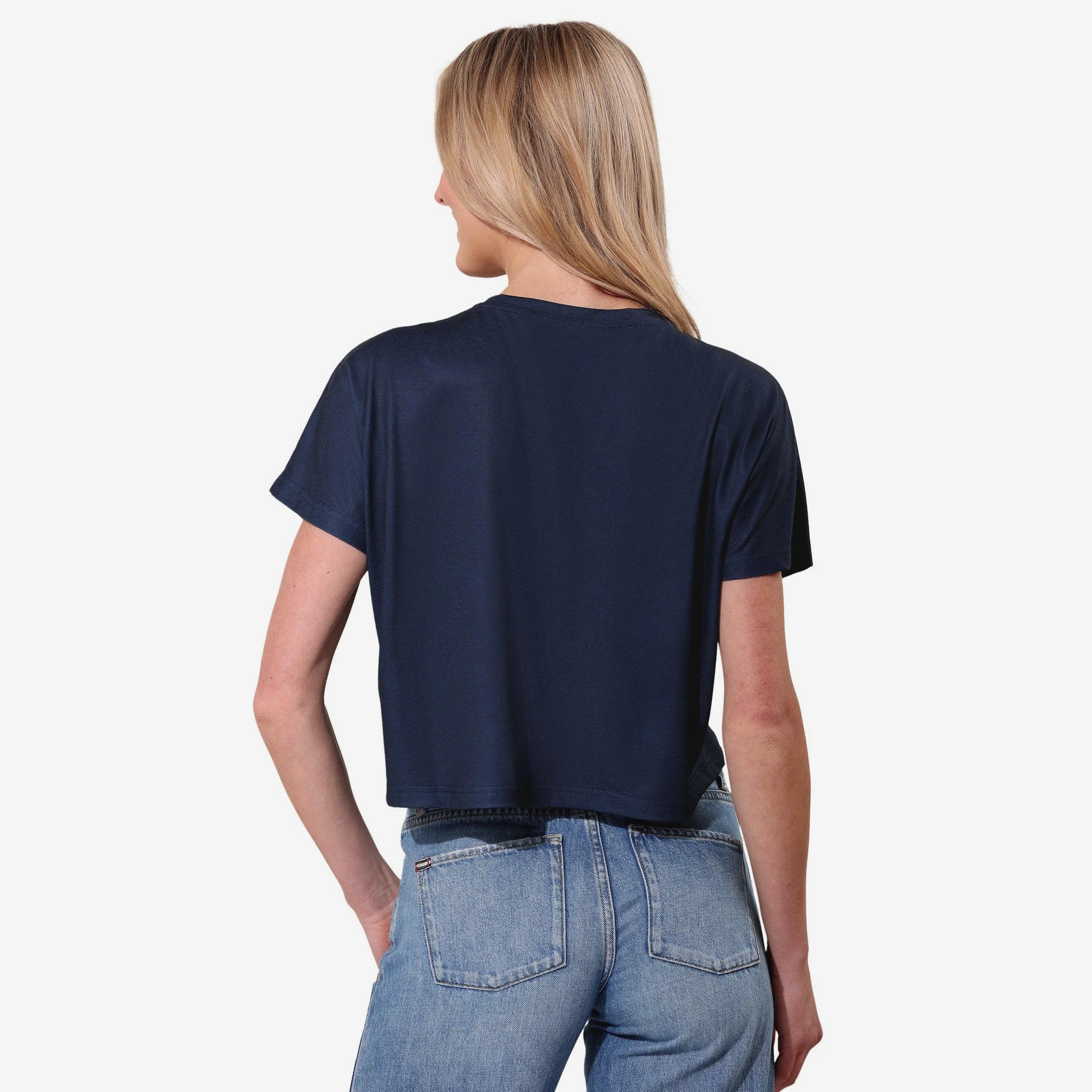 Dallas Cowboys Big Wordmark Rhinestone Crop Top - Image 3