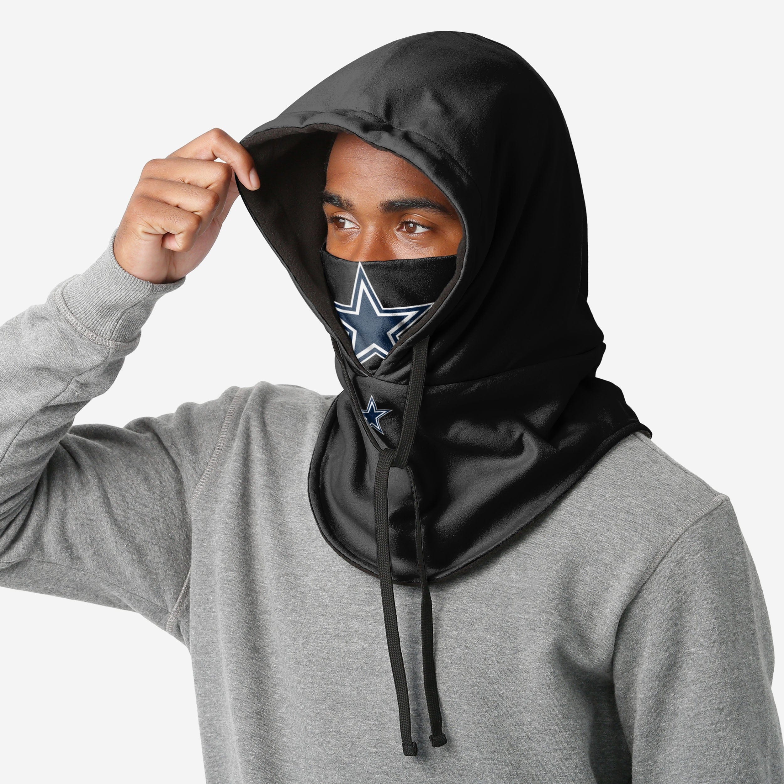 Dallas Cowboys Black Drawstring Hooded Gaiter - Image 3