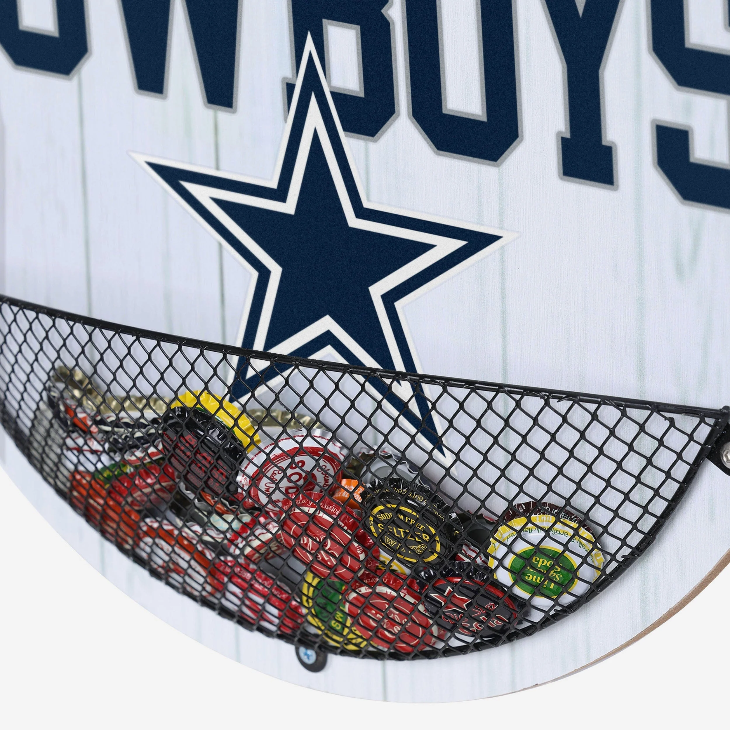 Dallas Cowboys Bottle Opener Cap Catcher Wall Sign - Image 4