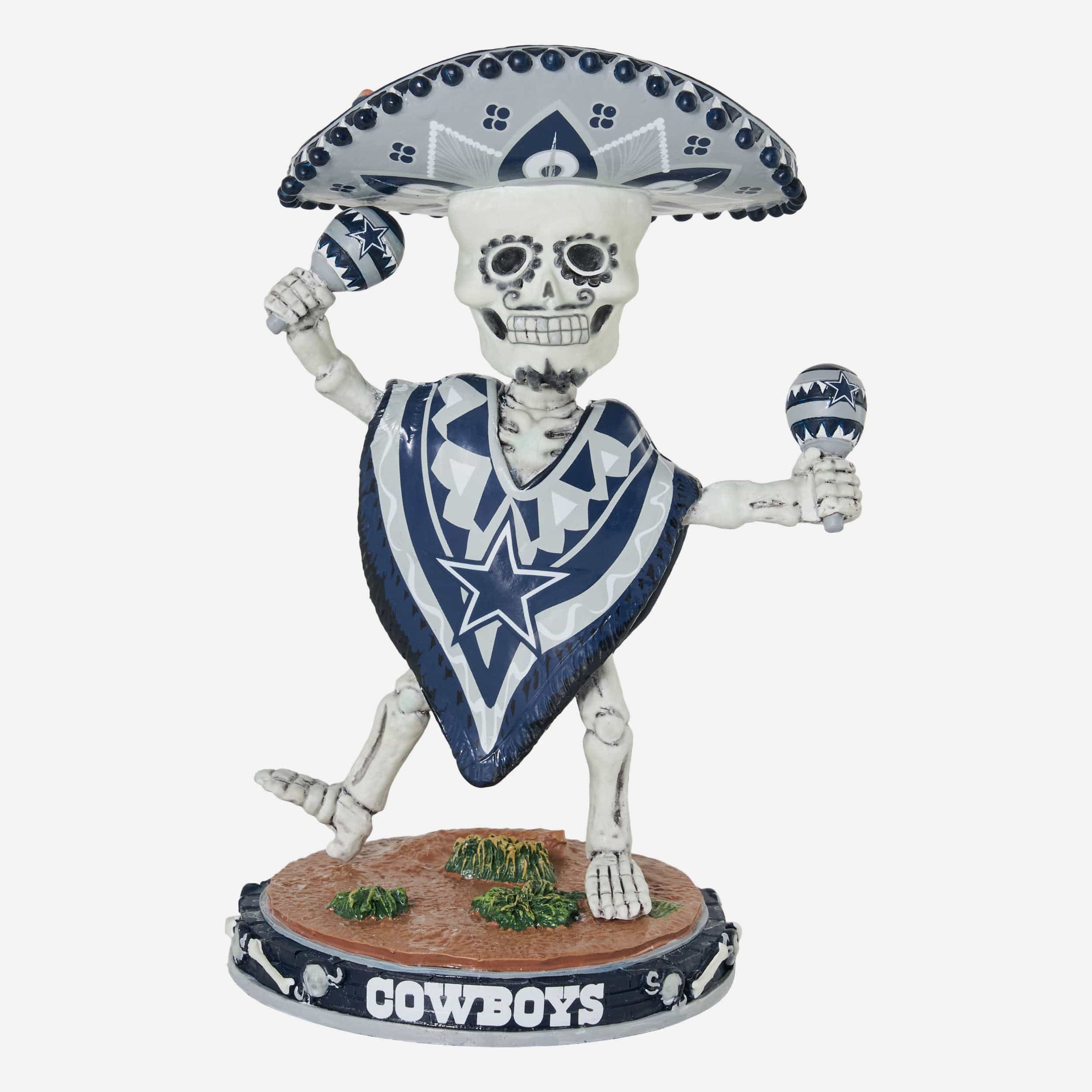 Dallas Cowboys Calavera Glow in the Dark Bobblehead