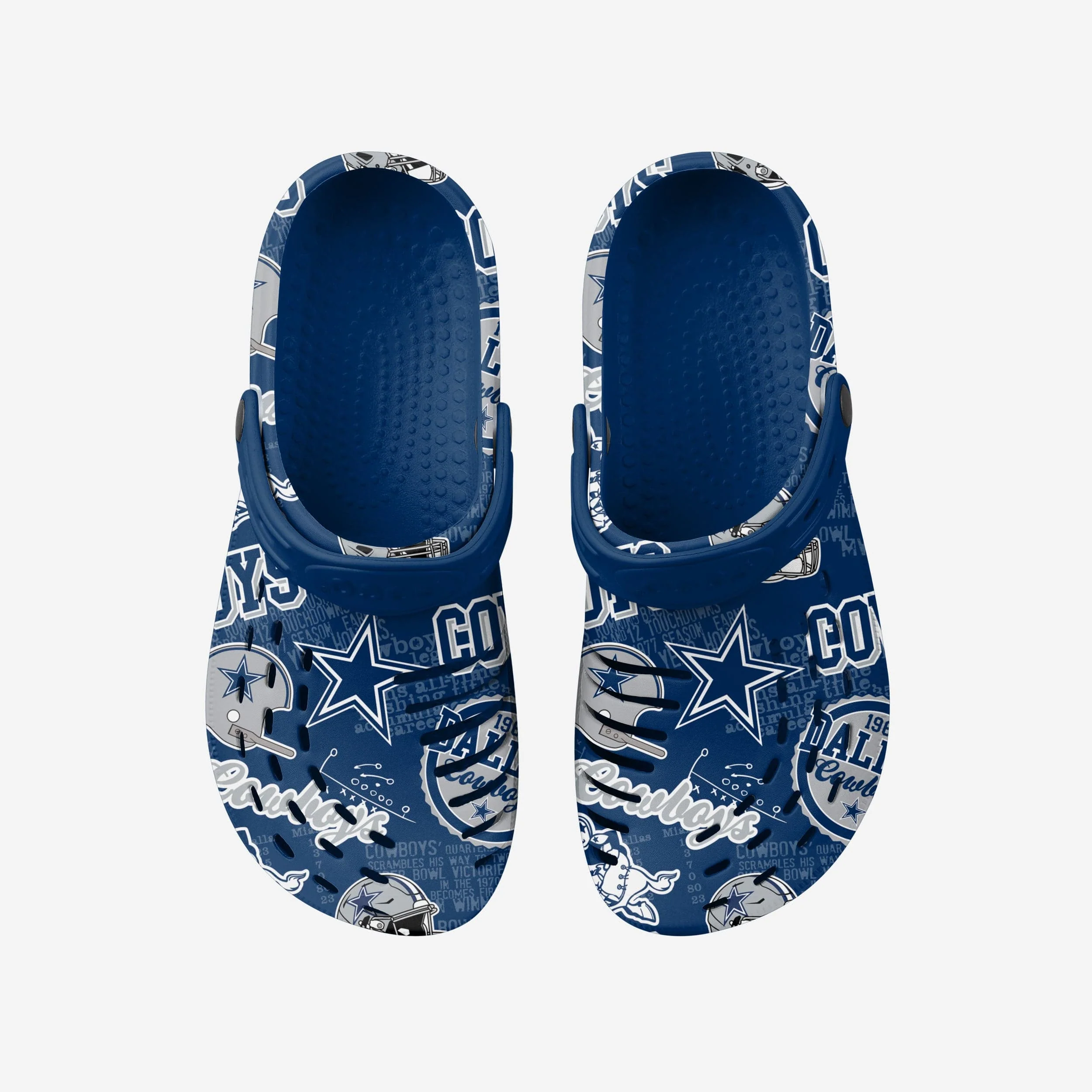 Dallas Cowboys Historic Print Clog With Strap - Image 4