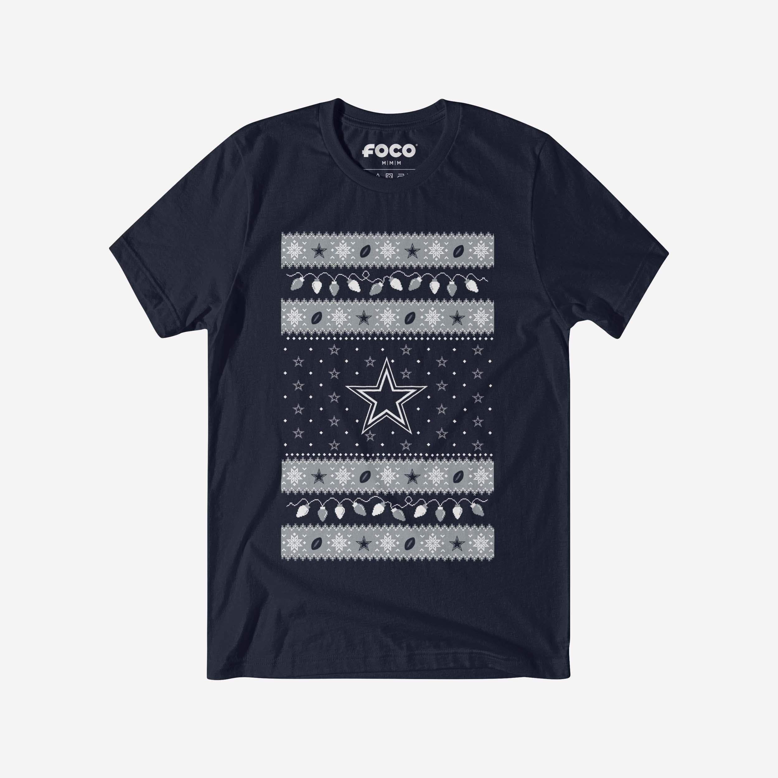 Dallas Cowboys Holiday Lights Sweater T-Shirt