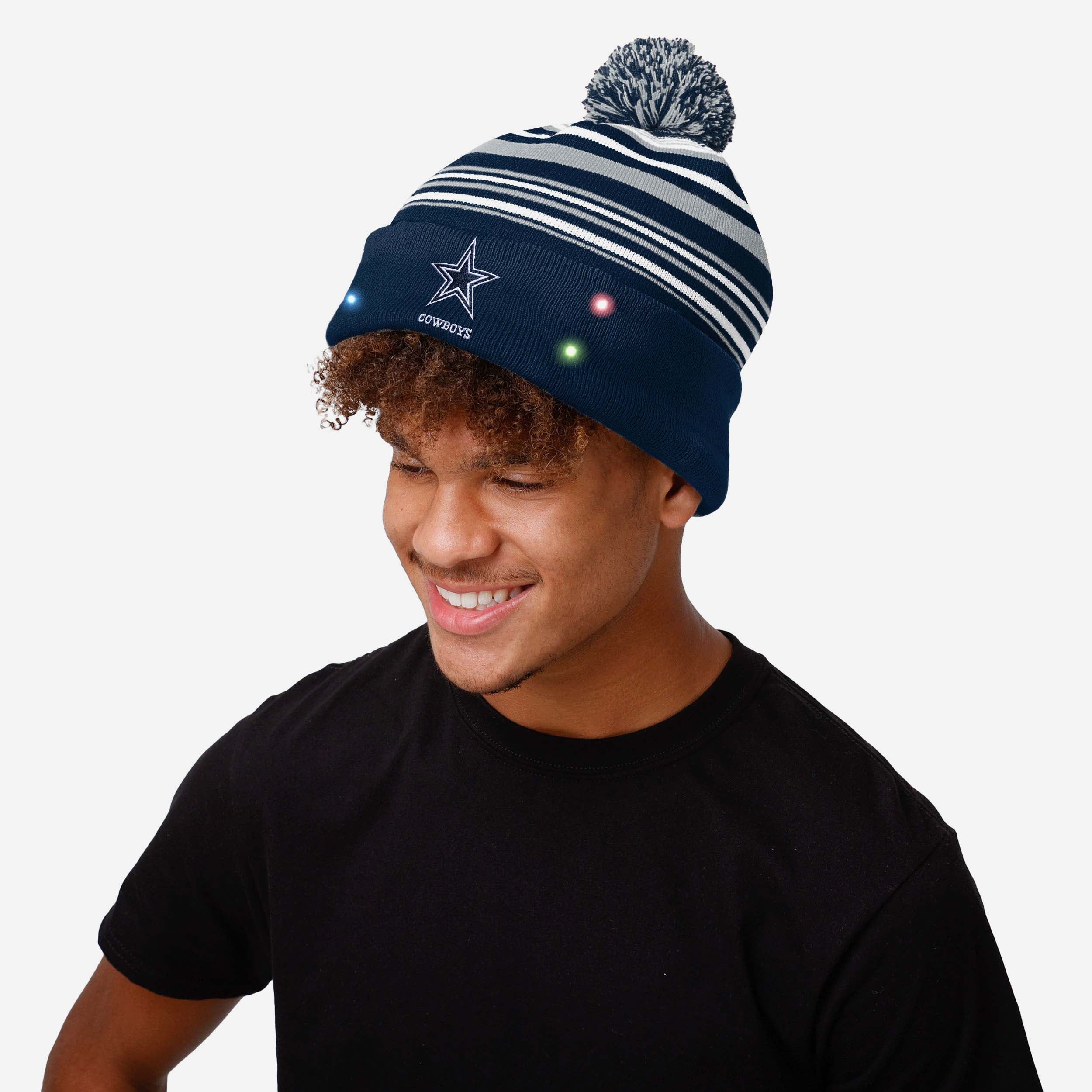 Dallas Cowboys Horizontal Stripe Light Up Beanie - Image 3