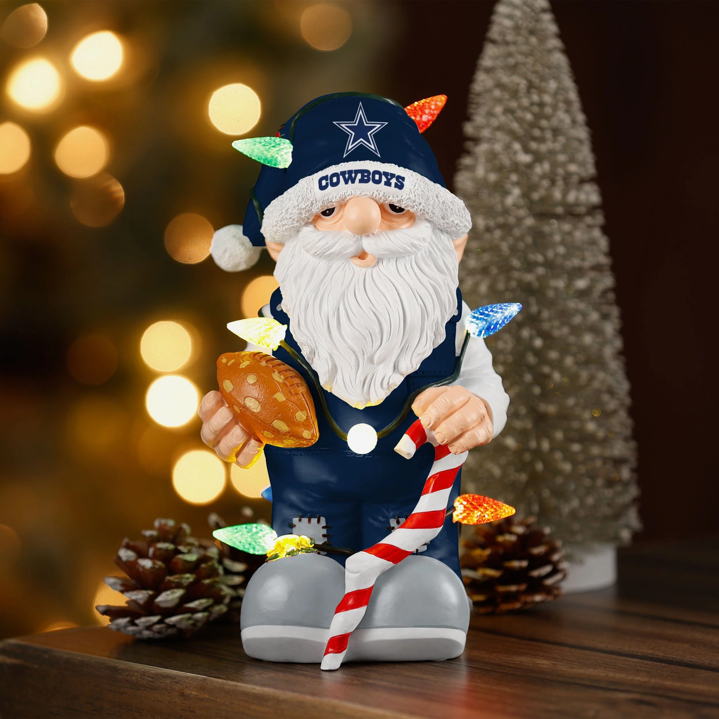 Dallas Cowboys Light Up Holiday Gnome - Image 2