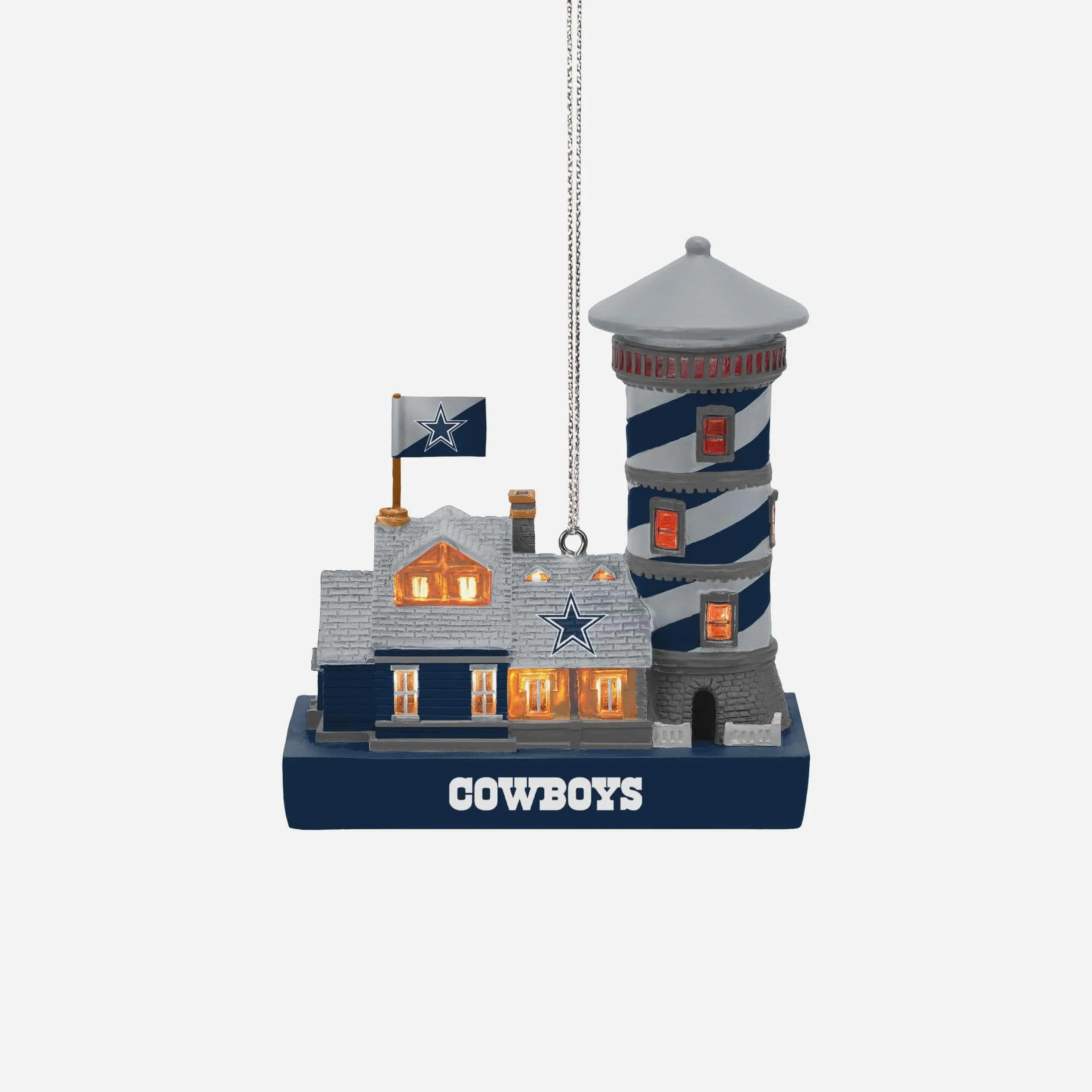 Dallas Cowboys Light Up Resin Lighthouse Ornament