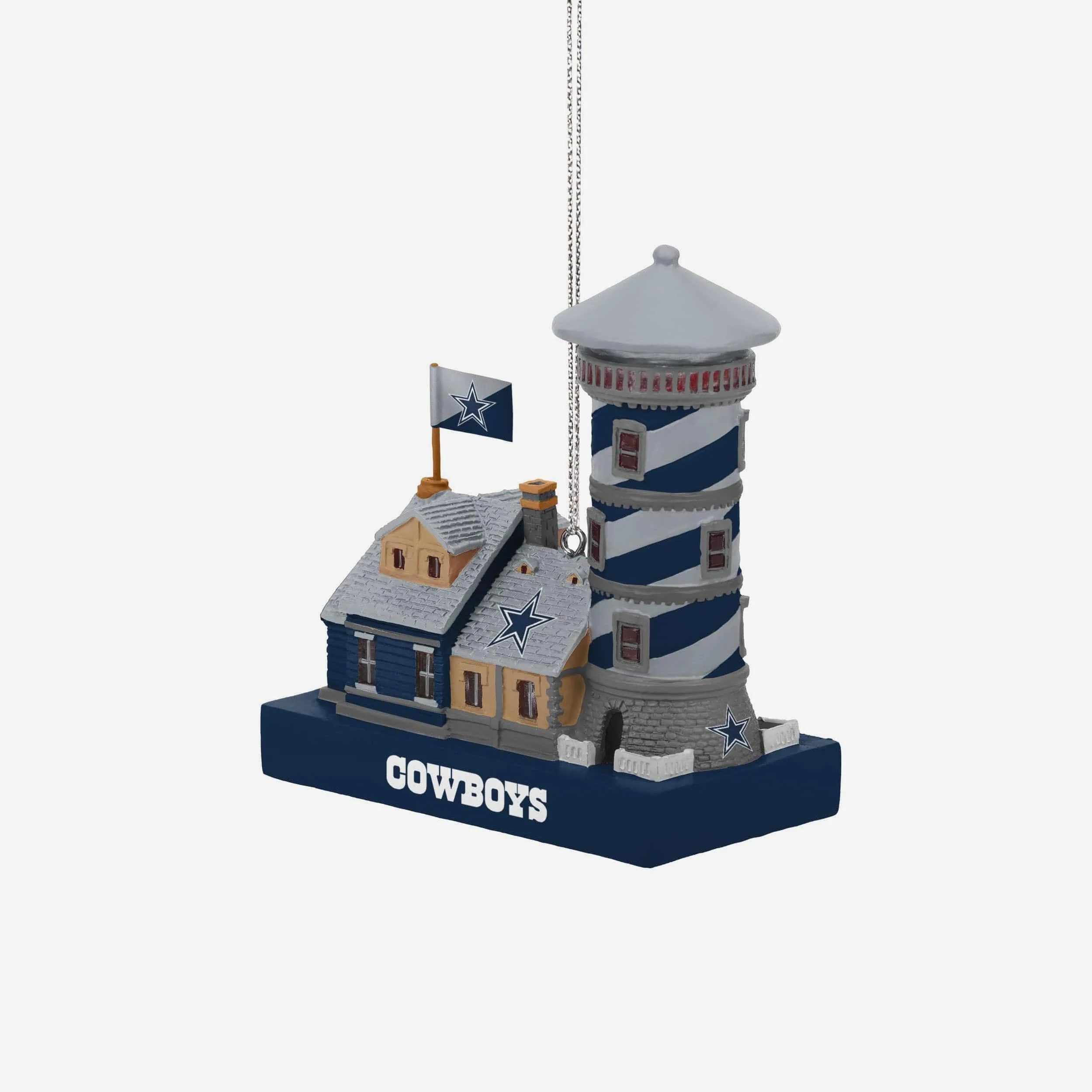 Dallas Cowboys Light Up Resin Lighthouse Ornament - Image 2