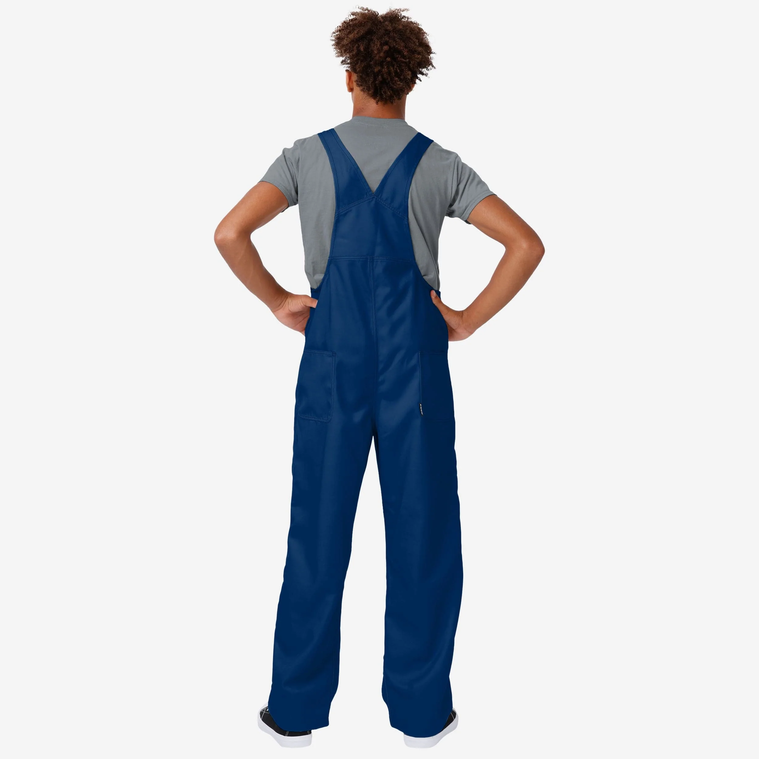 Dallas Cowboys Mens Solid Wordmark Bib Overalls - Image 2