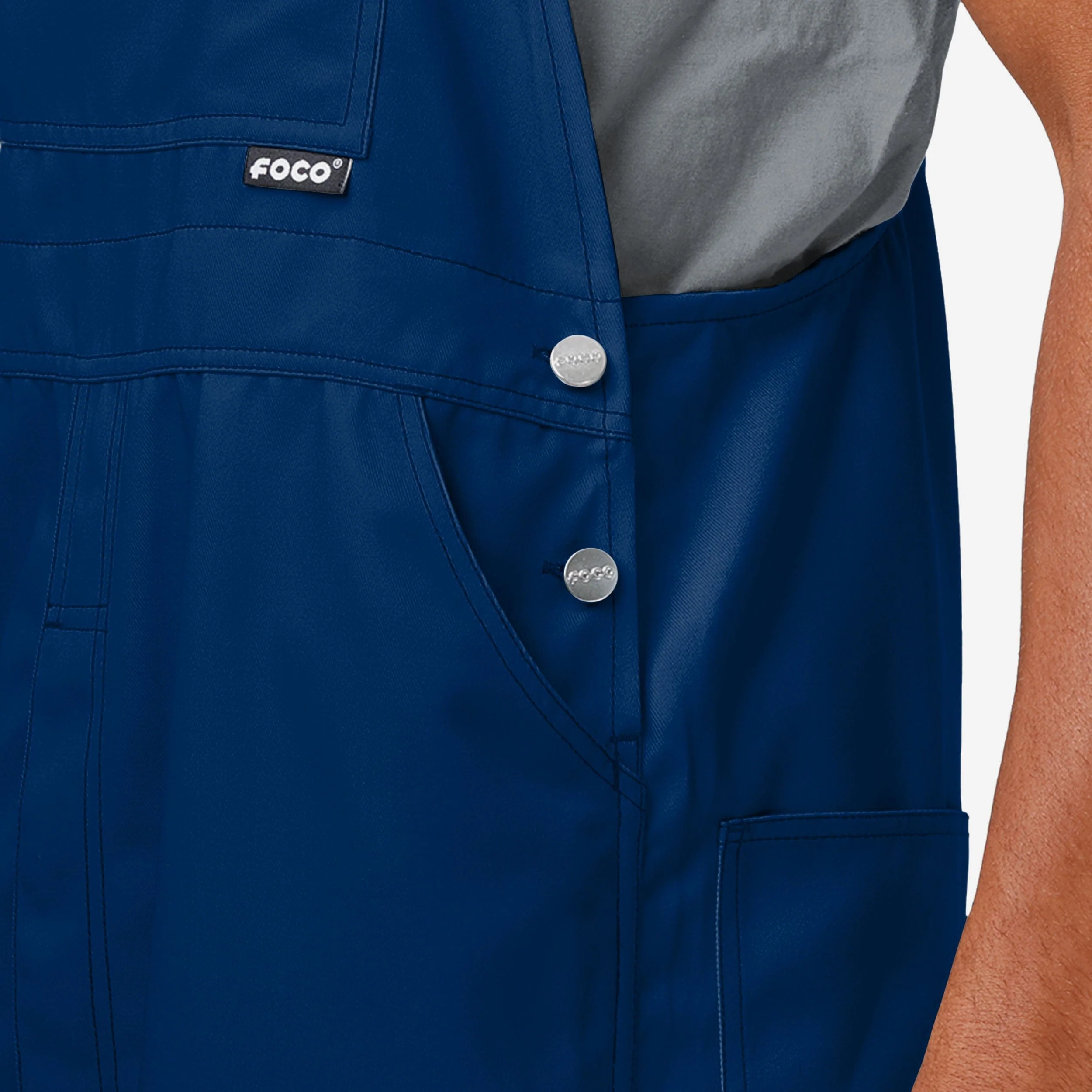 Dallas Cowboys Mens Solid Wordmark Bib Overalls - Image 4