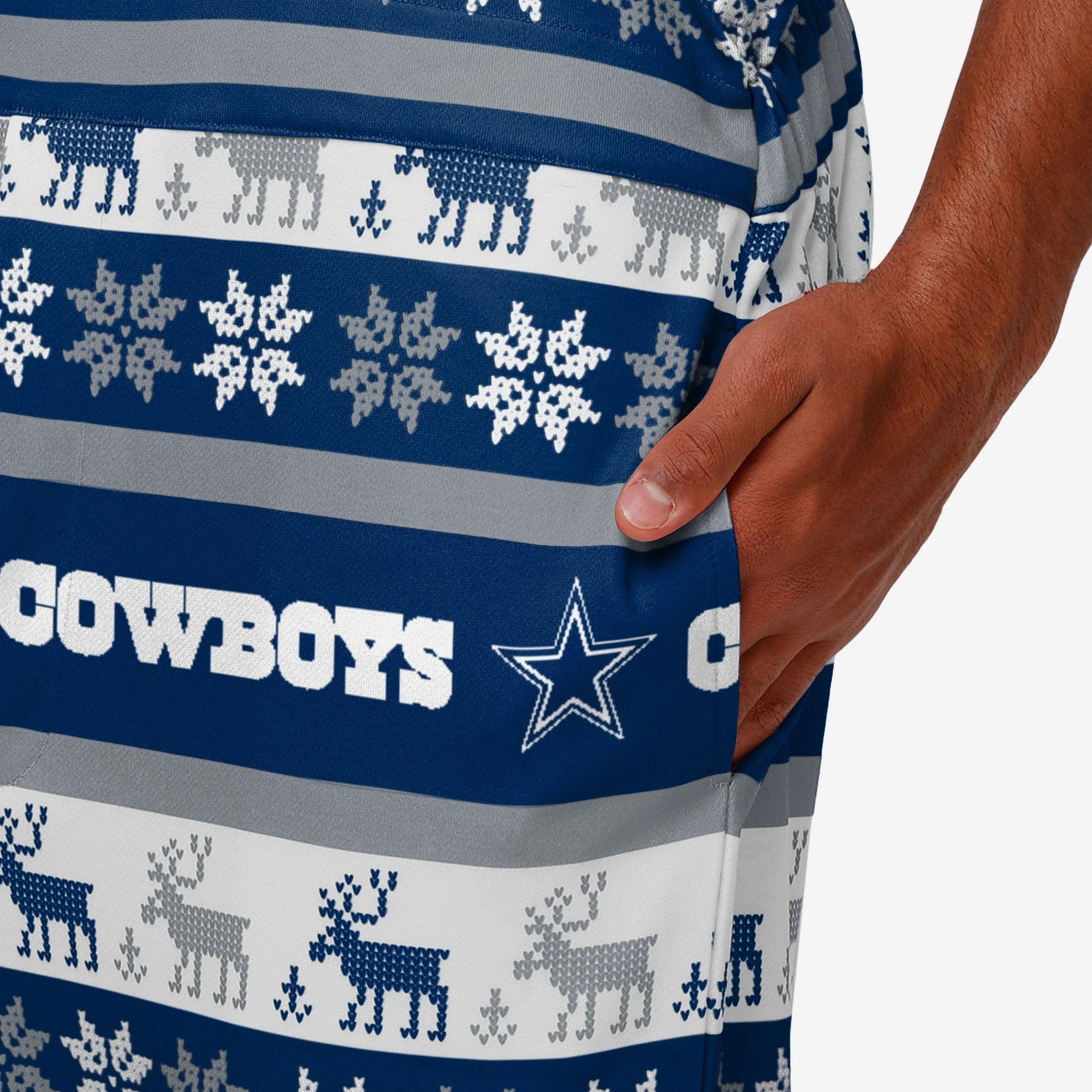 Dallas Cowboys Mens Ugly Home Gating Bib Overalls - Image 5