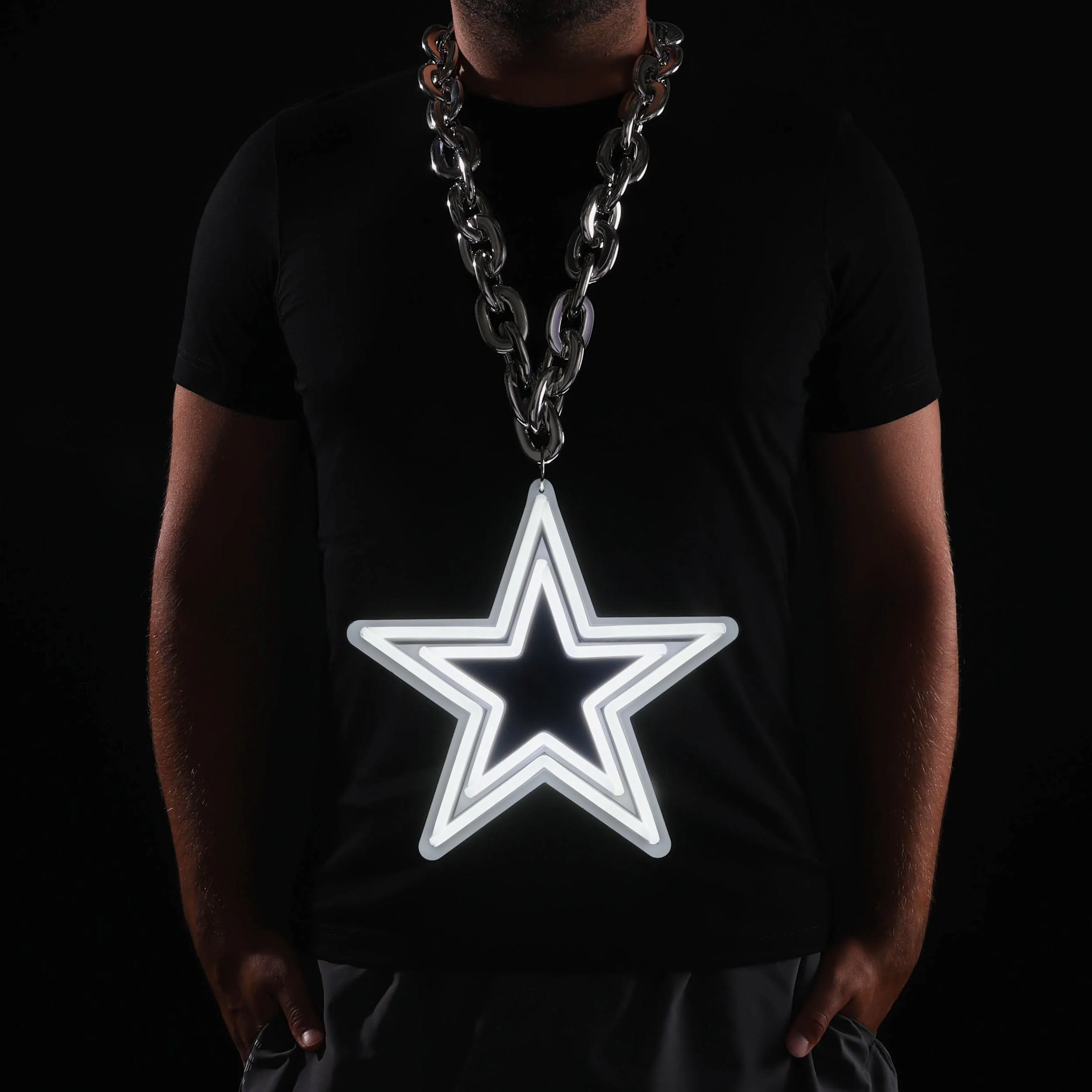 Dallas Cowboys Neon Light Up Big Logo Chain - Image 3