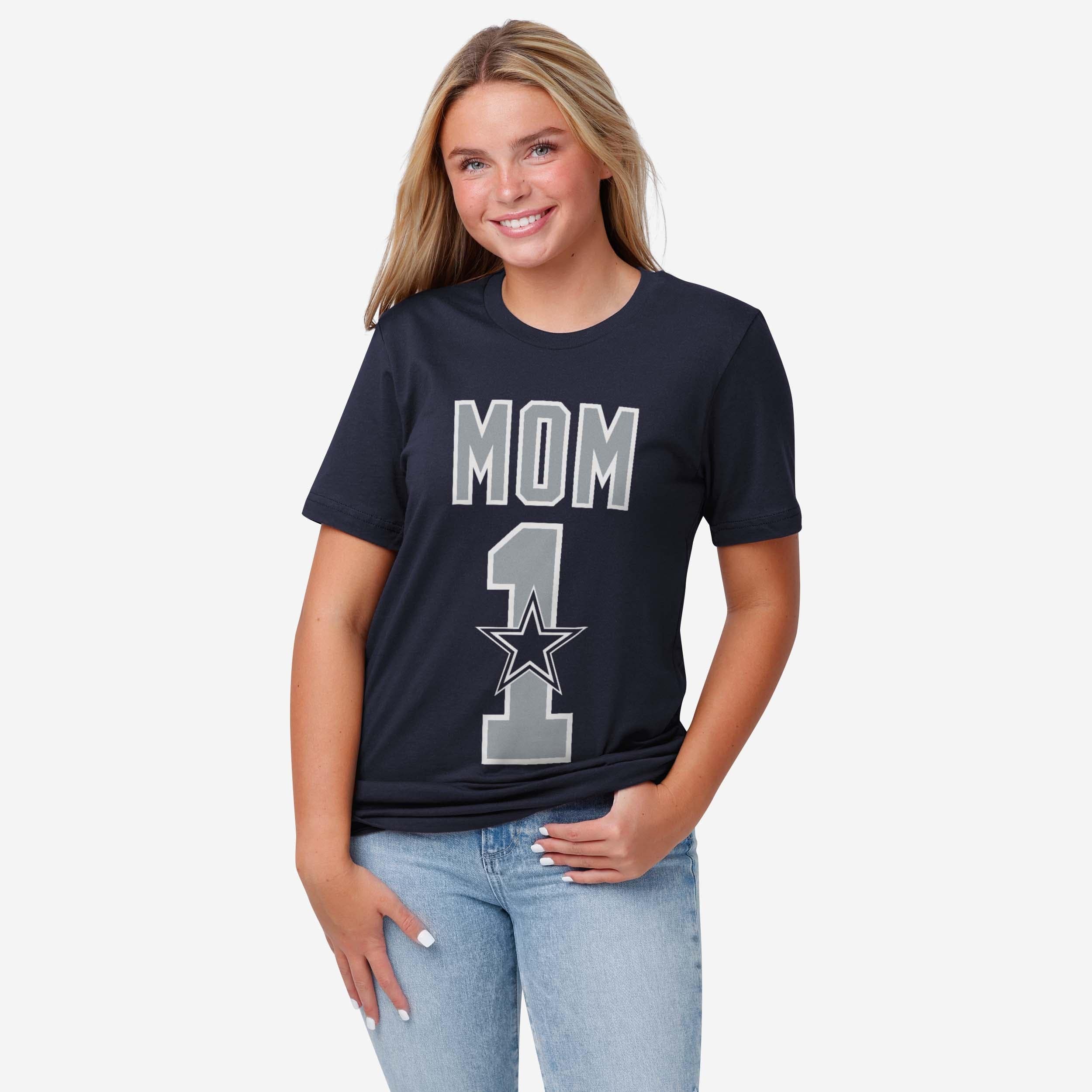 Dallas Cowboys Number 1 Mom T-Shirt - Image 2